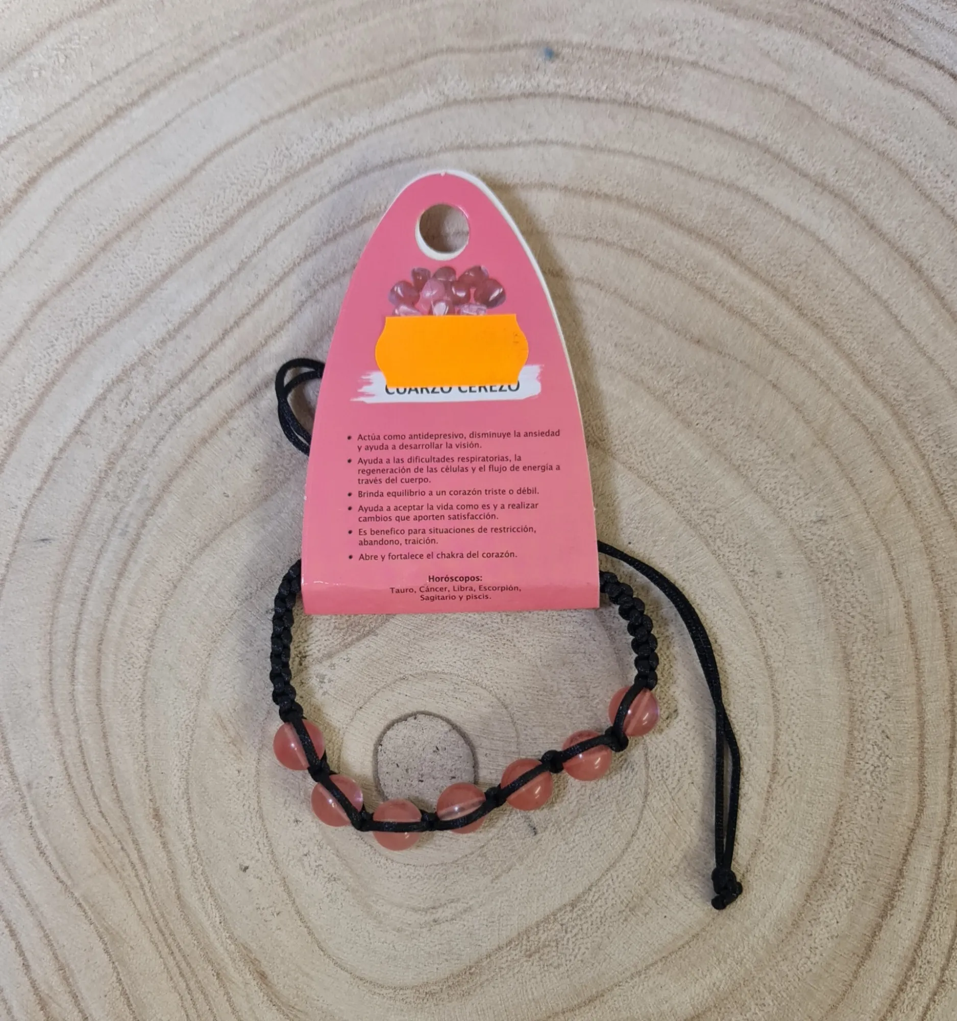 Pulsera cuarzo cerezo 2