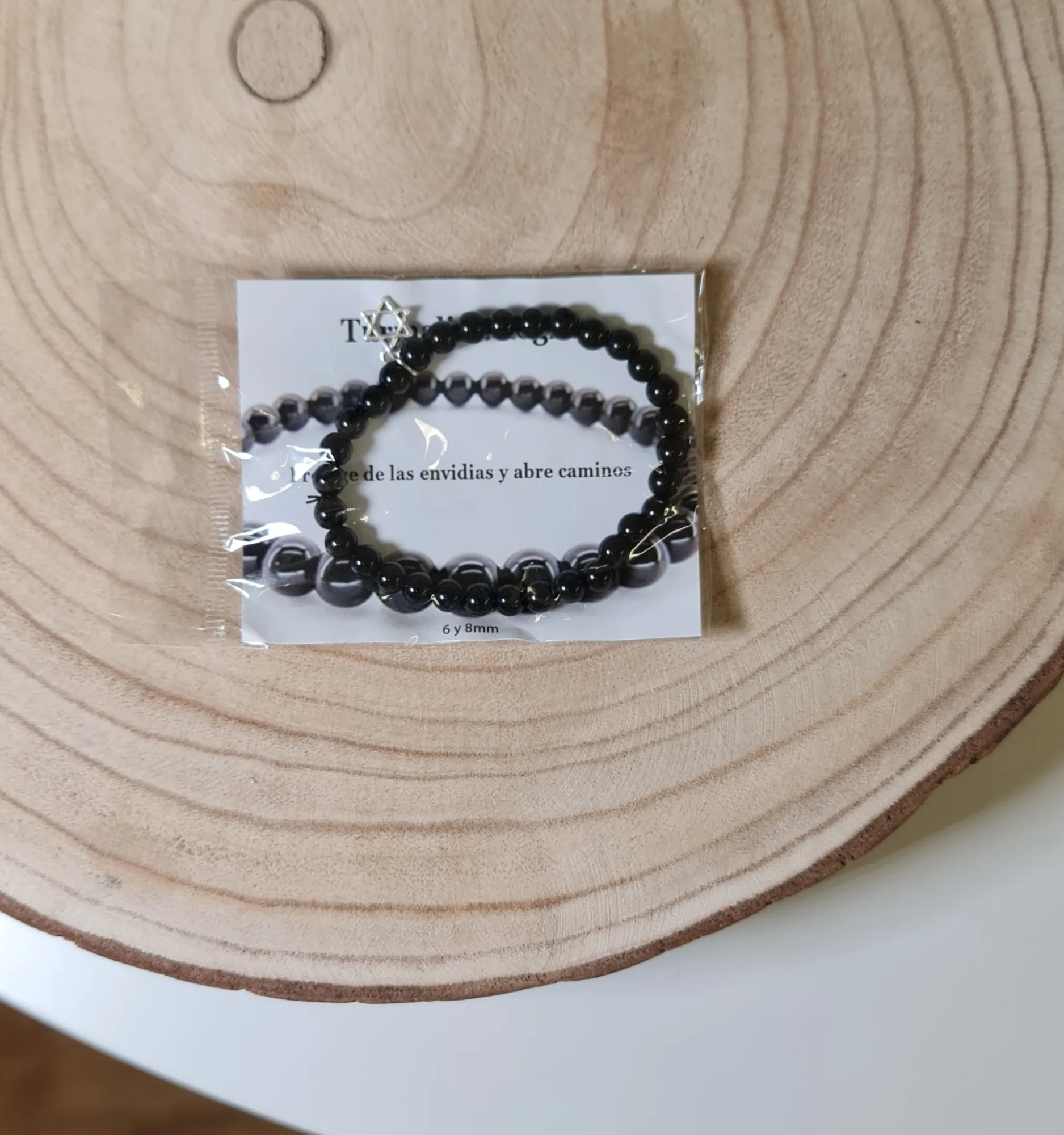 Pulsera de Turmalina con Estrella de David