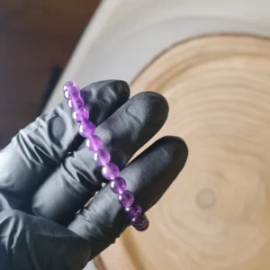 Pulsera de amatista pulida