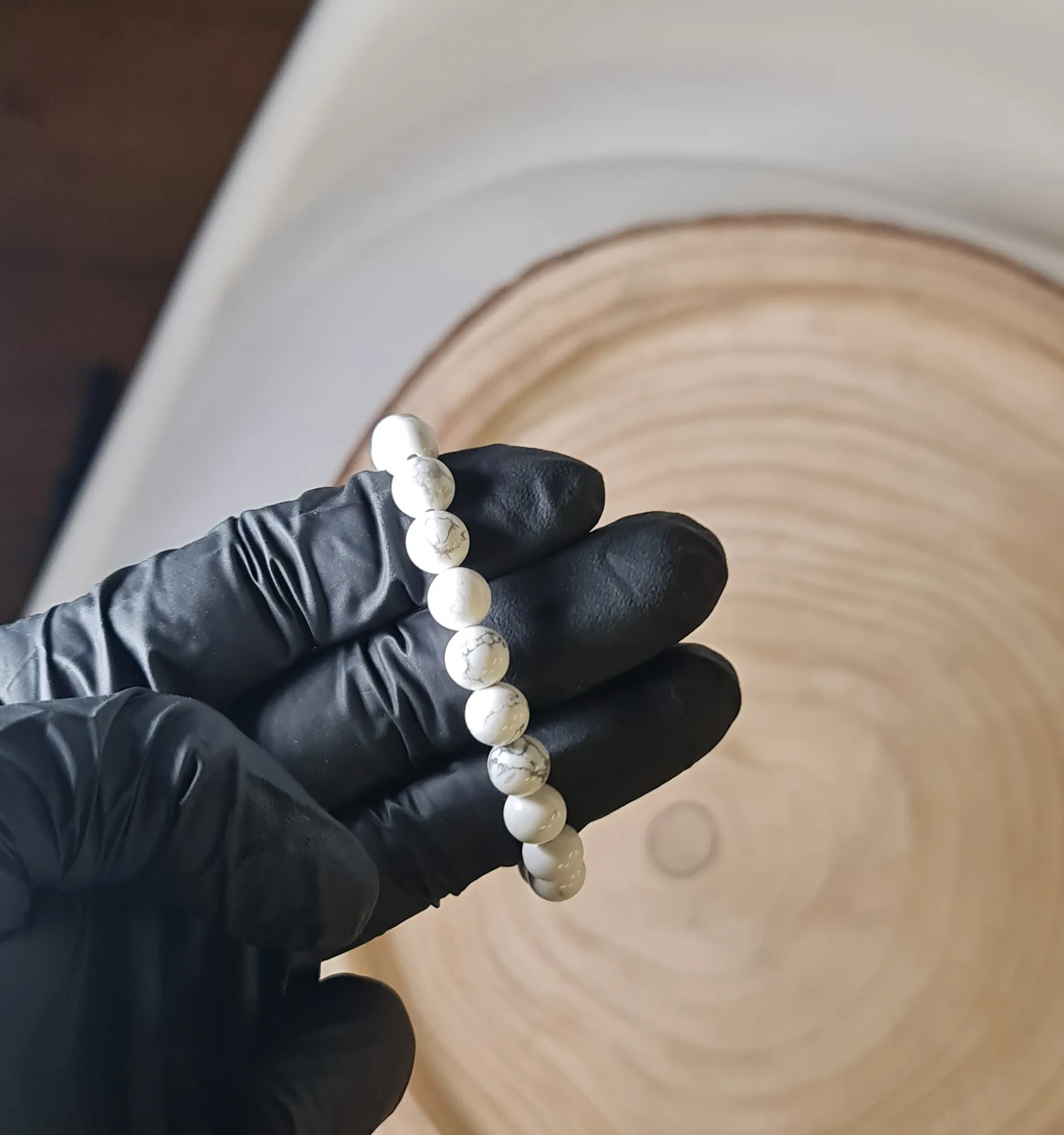 Pulsera de howlita grande