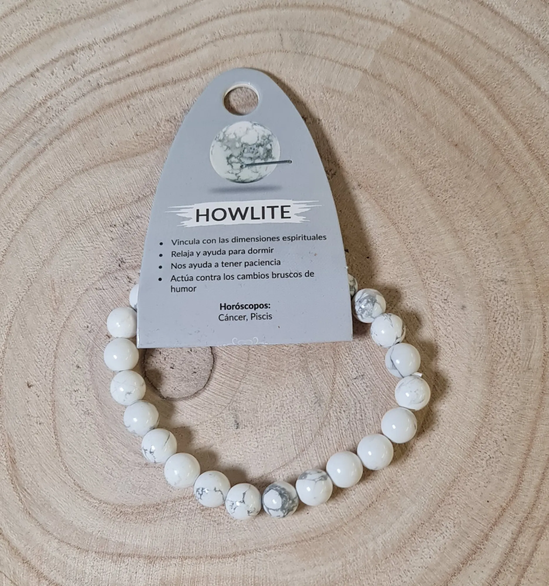 Pulsera de howlita grande