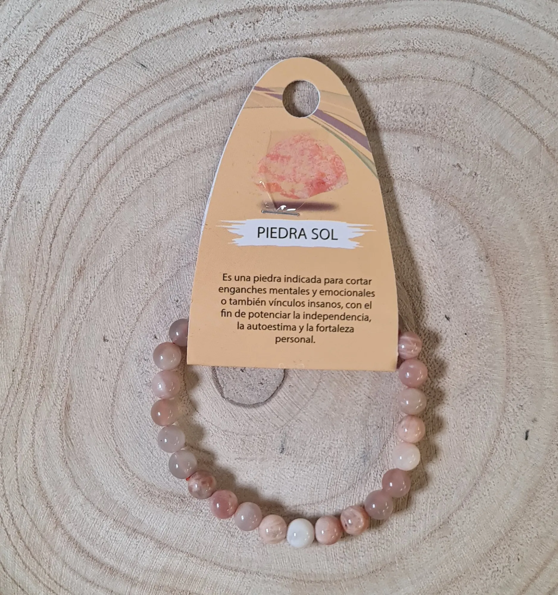 Pulsera de piedra sol grande