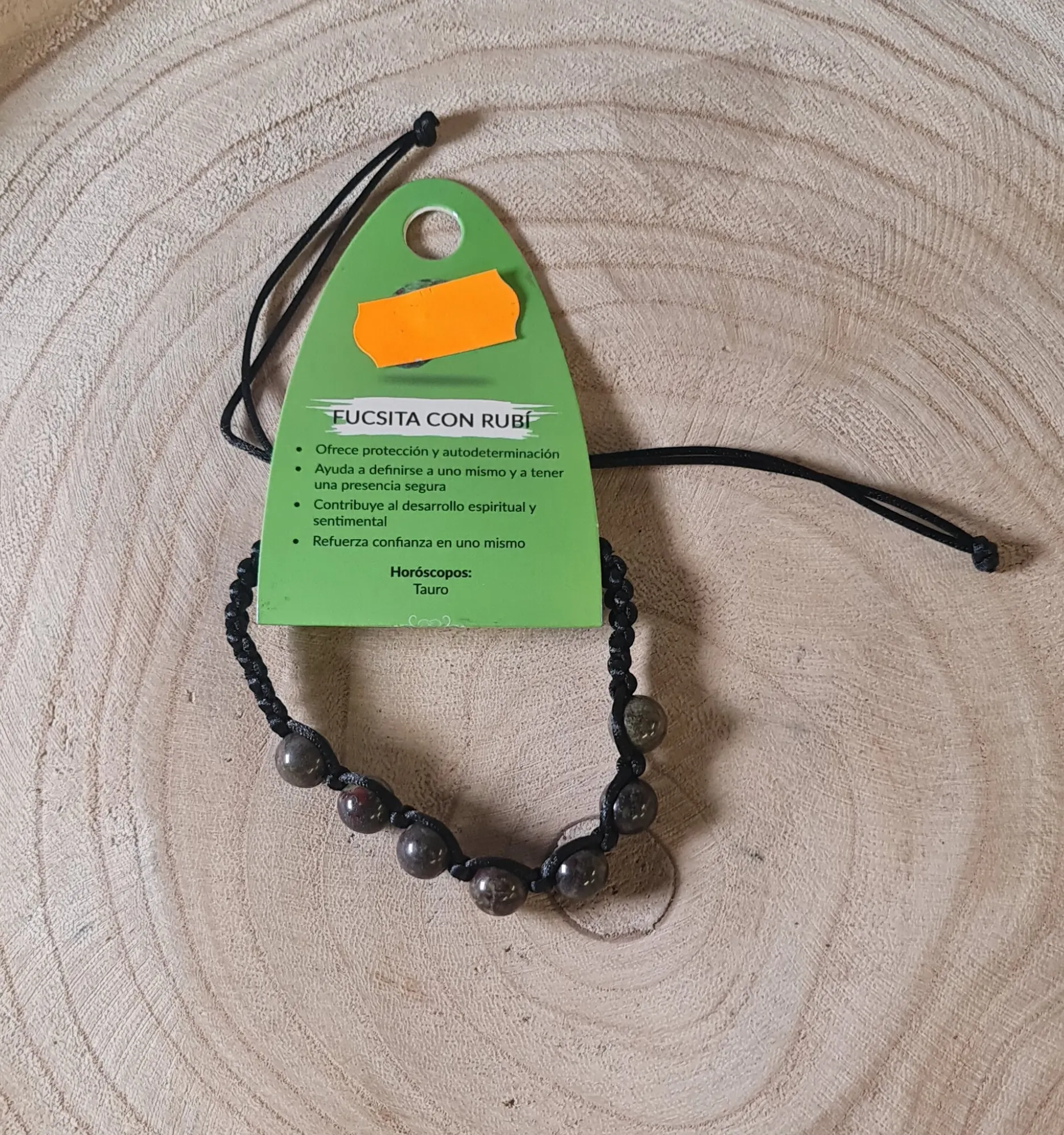 Pulsera fucsita con rubí