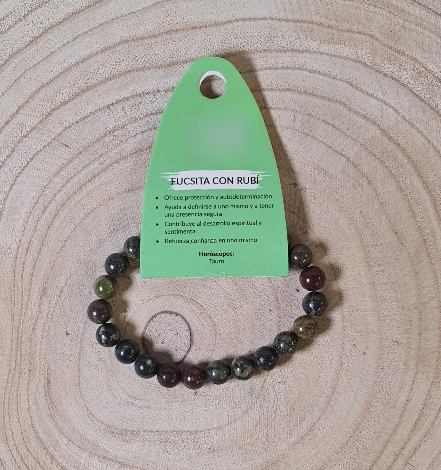 Pulsera fucsita con rubí