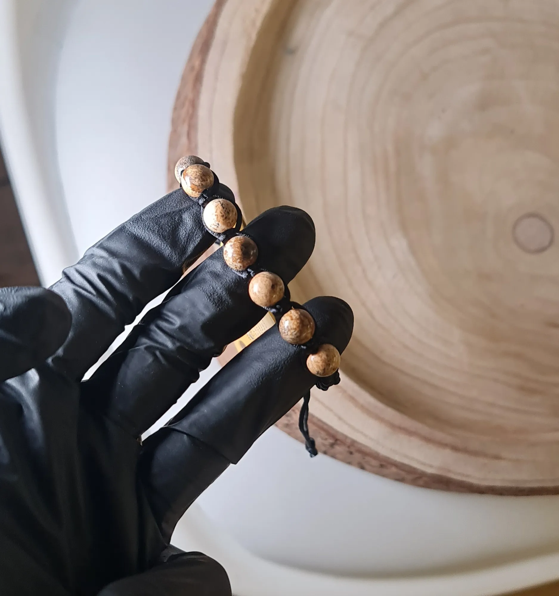 Pulsera jaspe madera