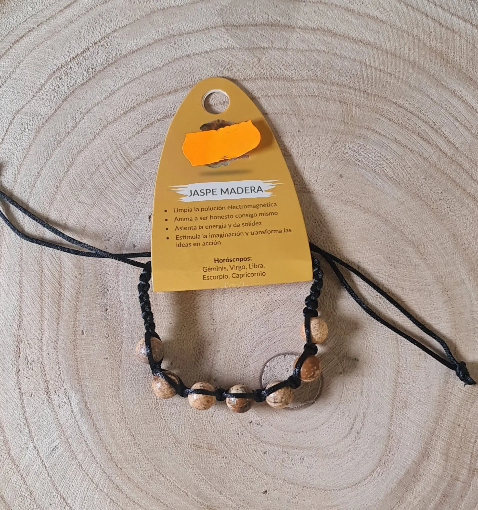 Pulsera jaspe madera