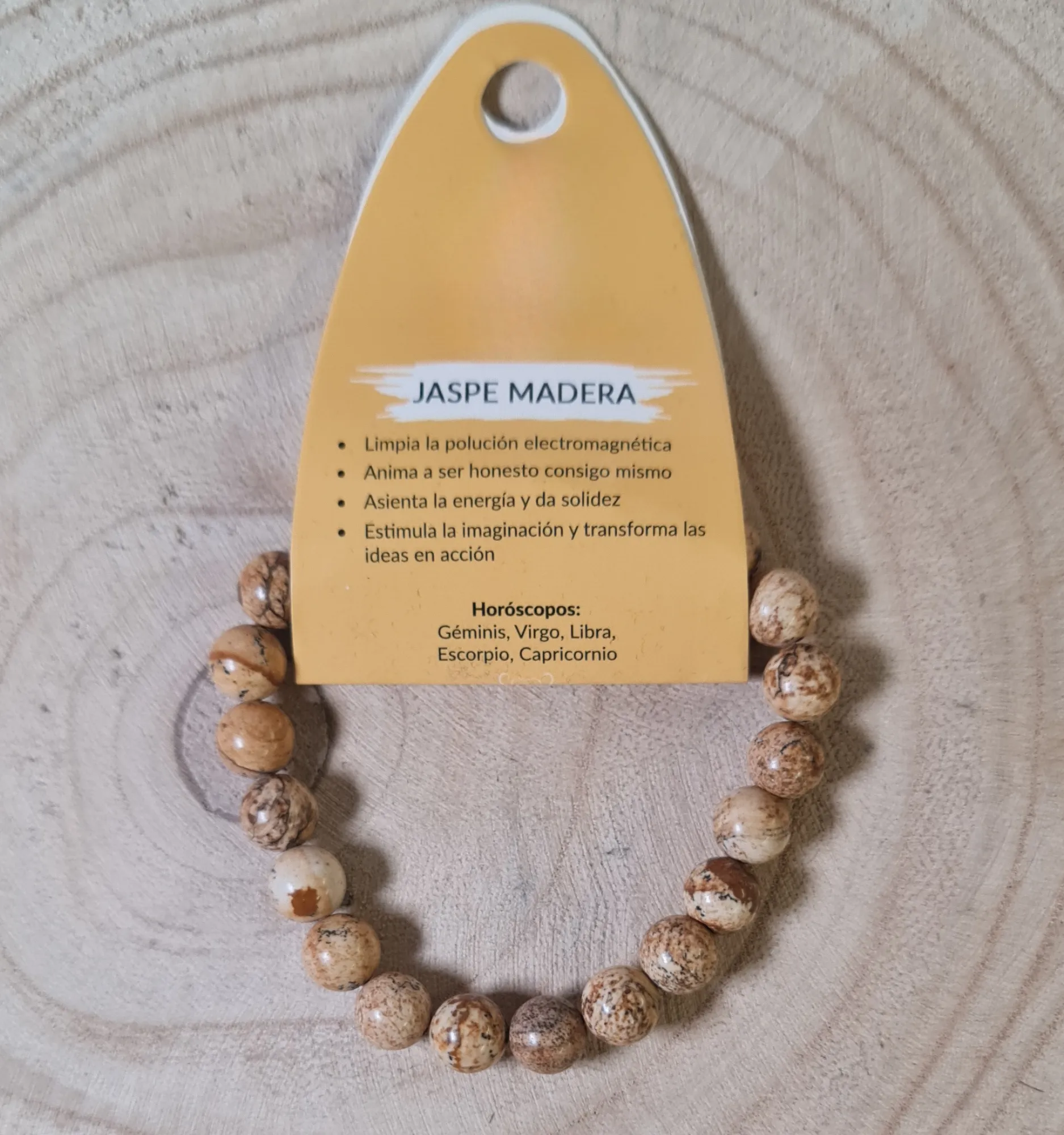 Pulsera jaspe madera