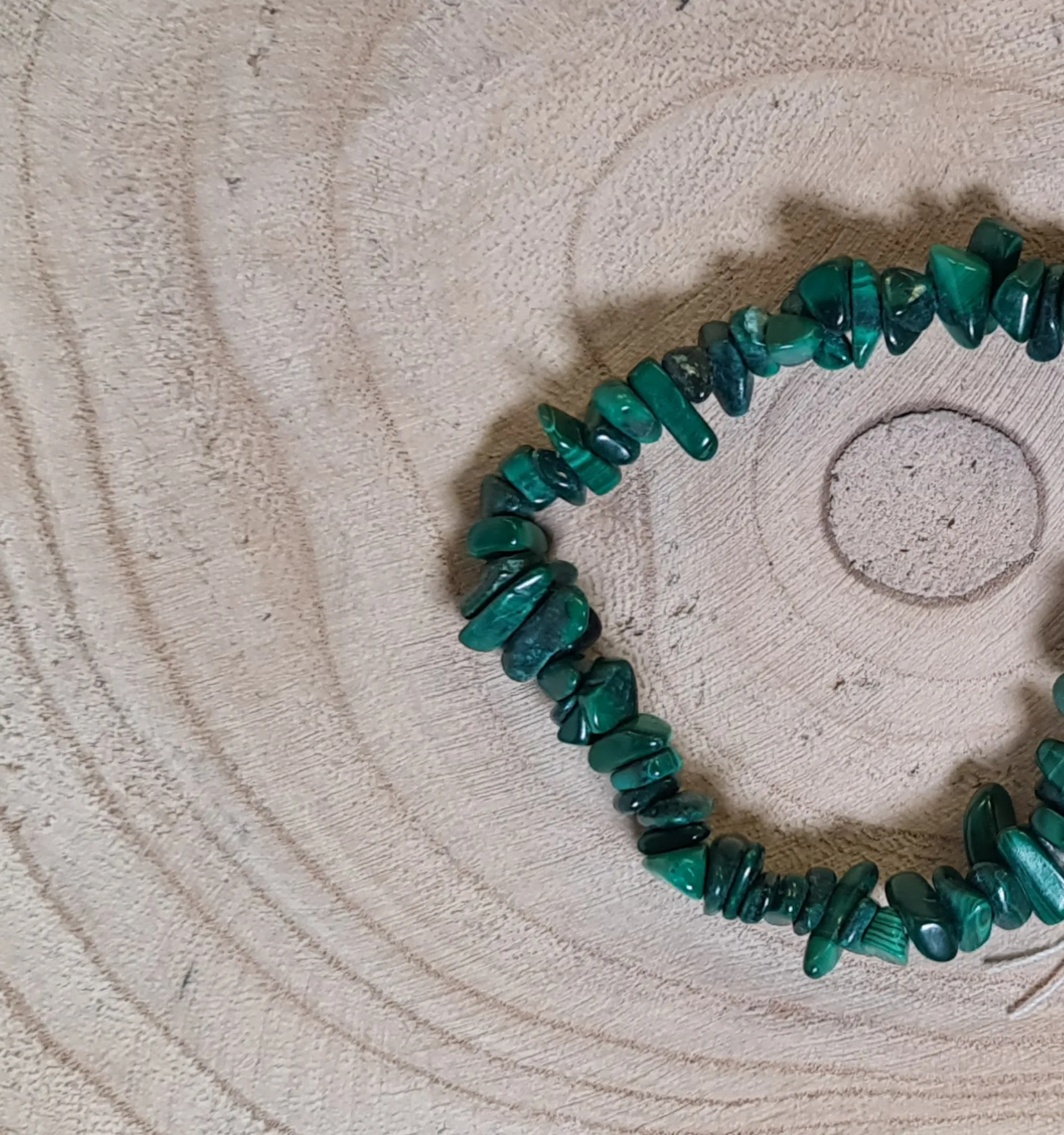 Pulsera malaquita chips