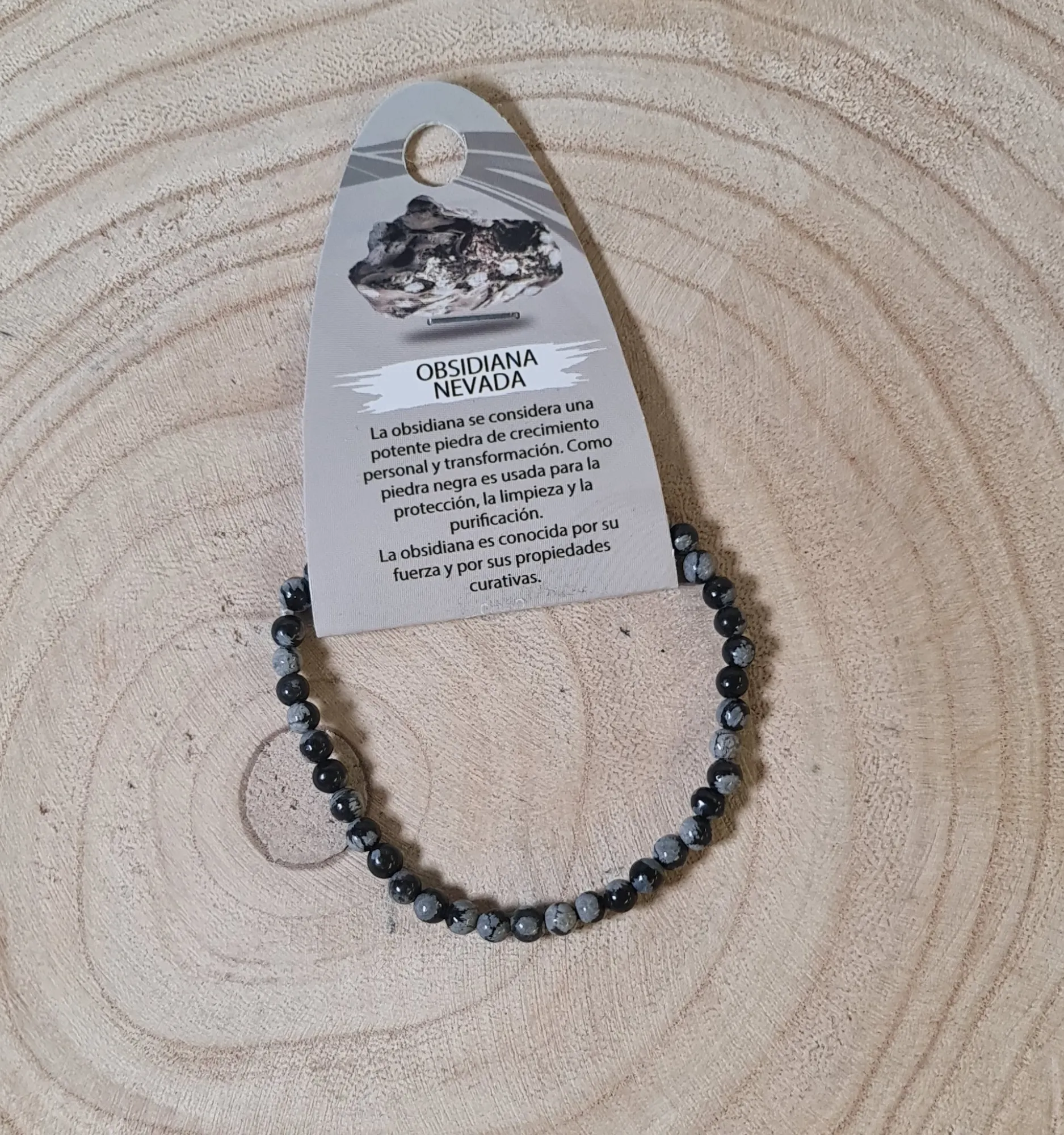 Pulsera obsidiana nevada