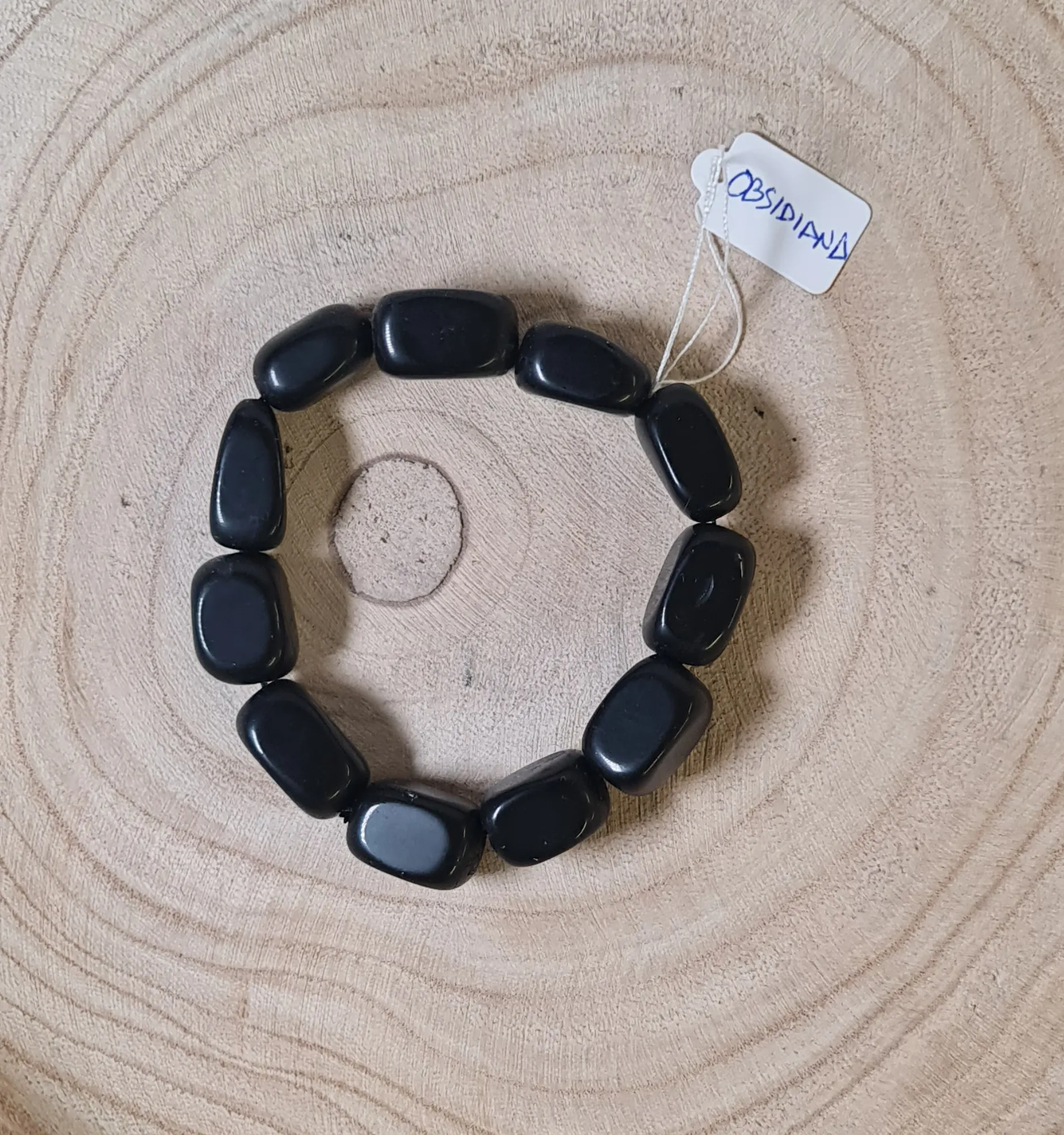 Pulsera obsidiana piedras