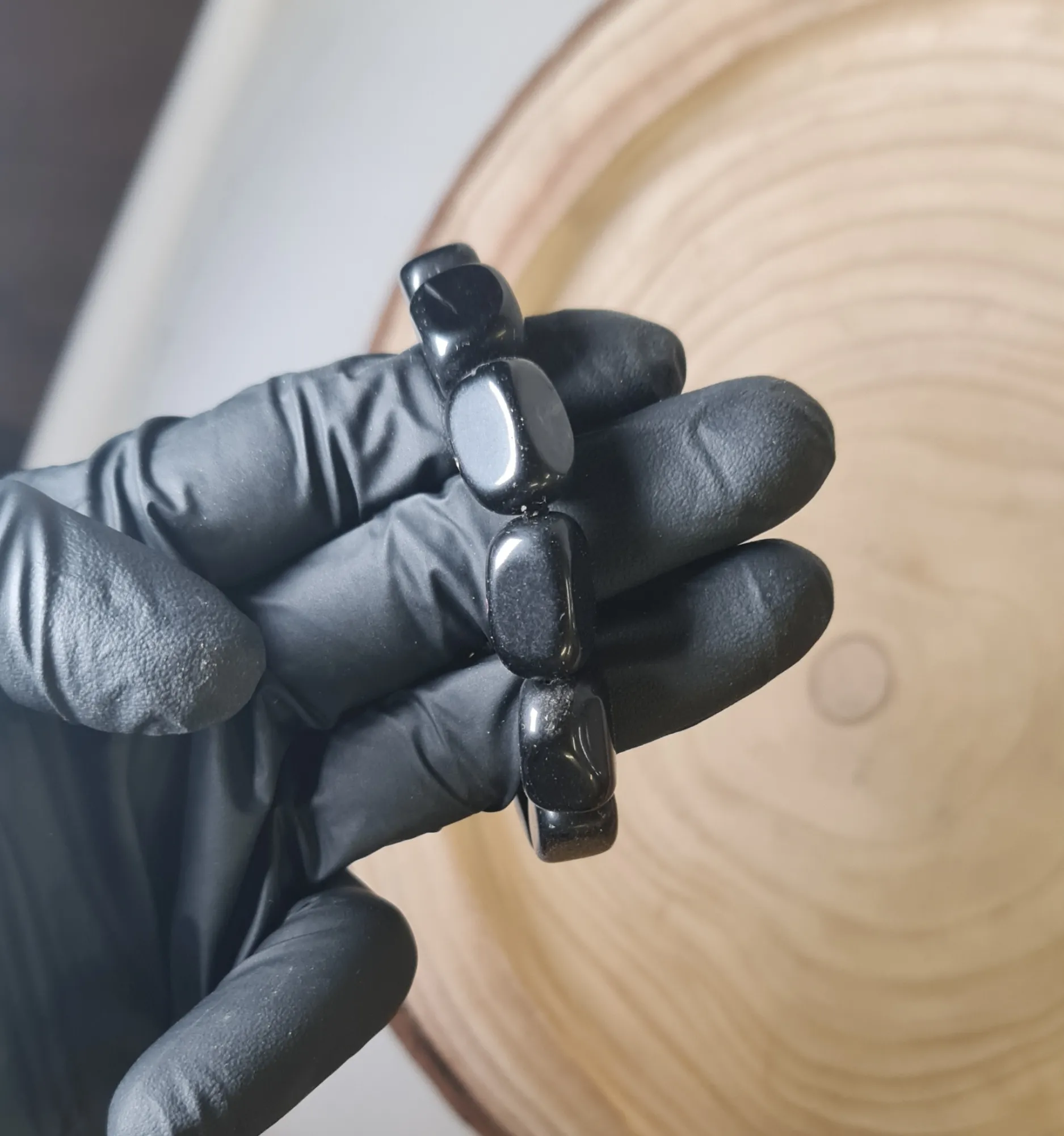 Pulsera obsidiana piedras