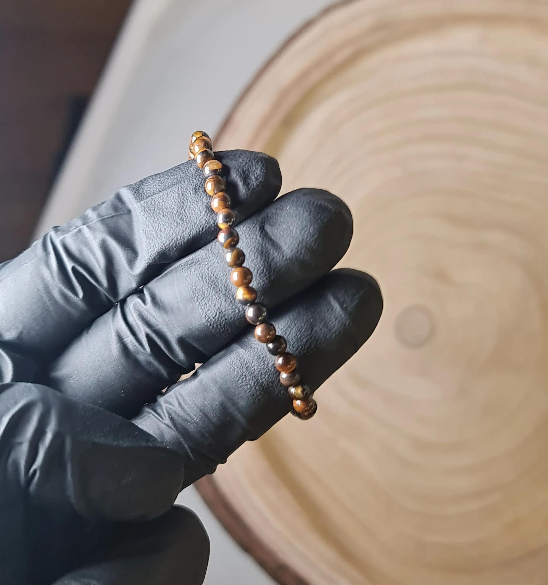 Pulsera ojo de tigre pulido