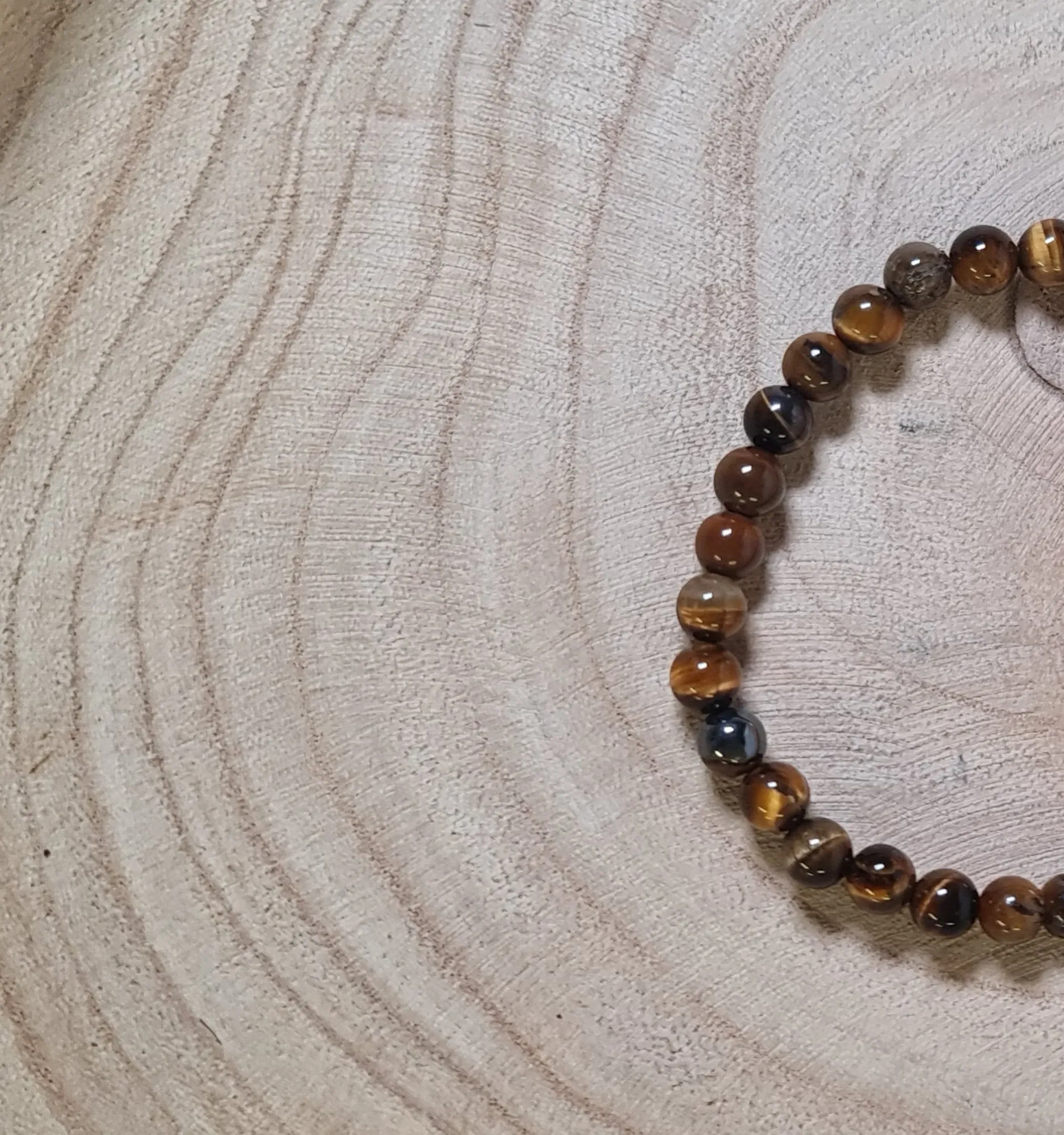 Pulsera ojo de tigre pulido grande