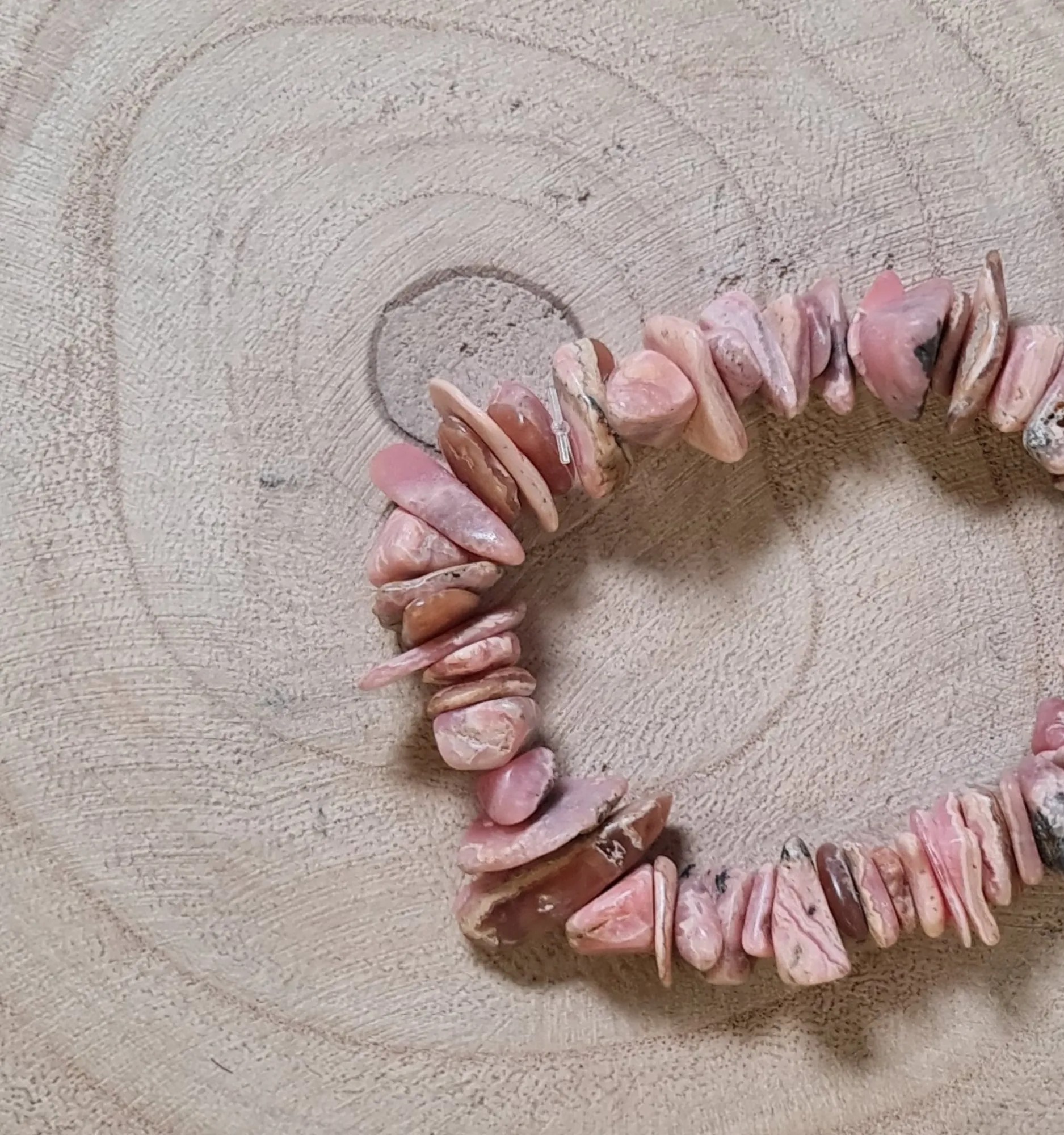 Pulsera rodocrosita chips