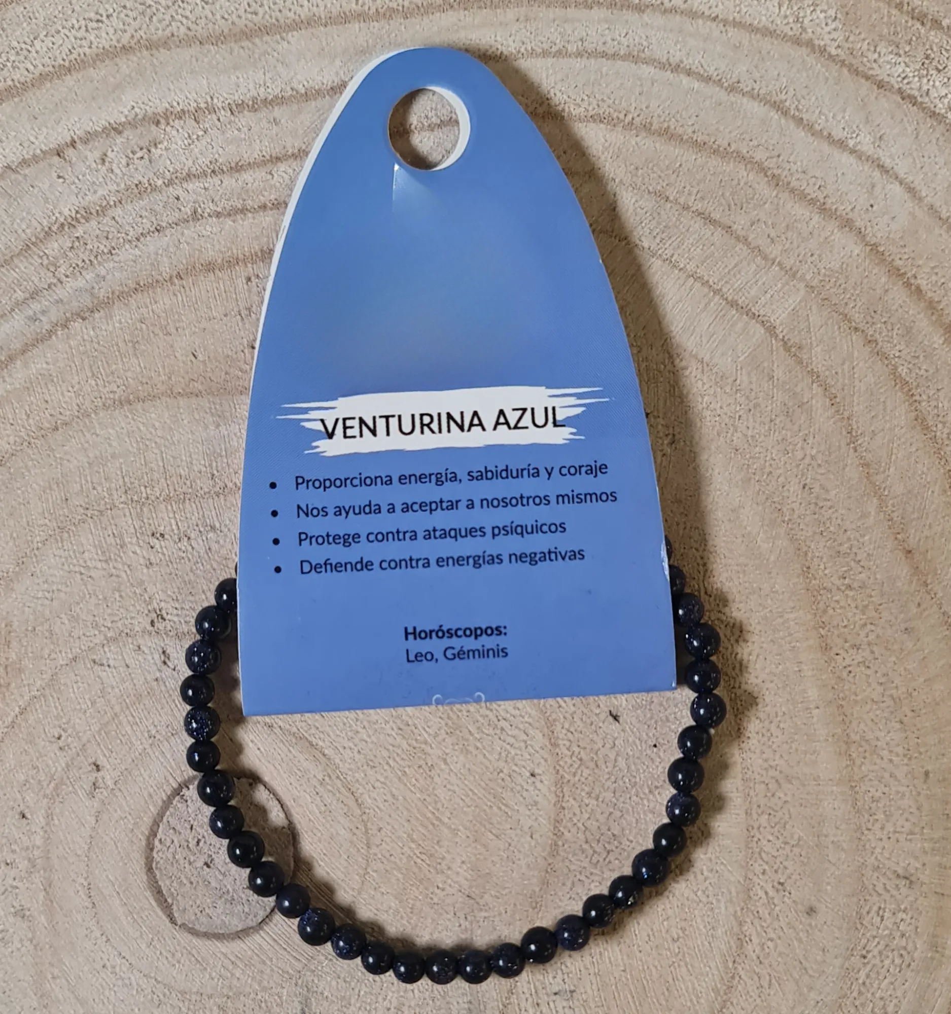 Pulsera venturina azul