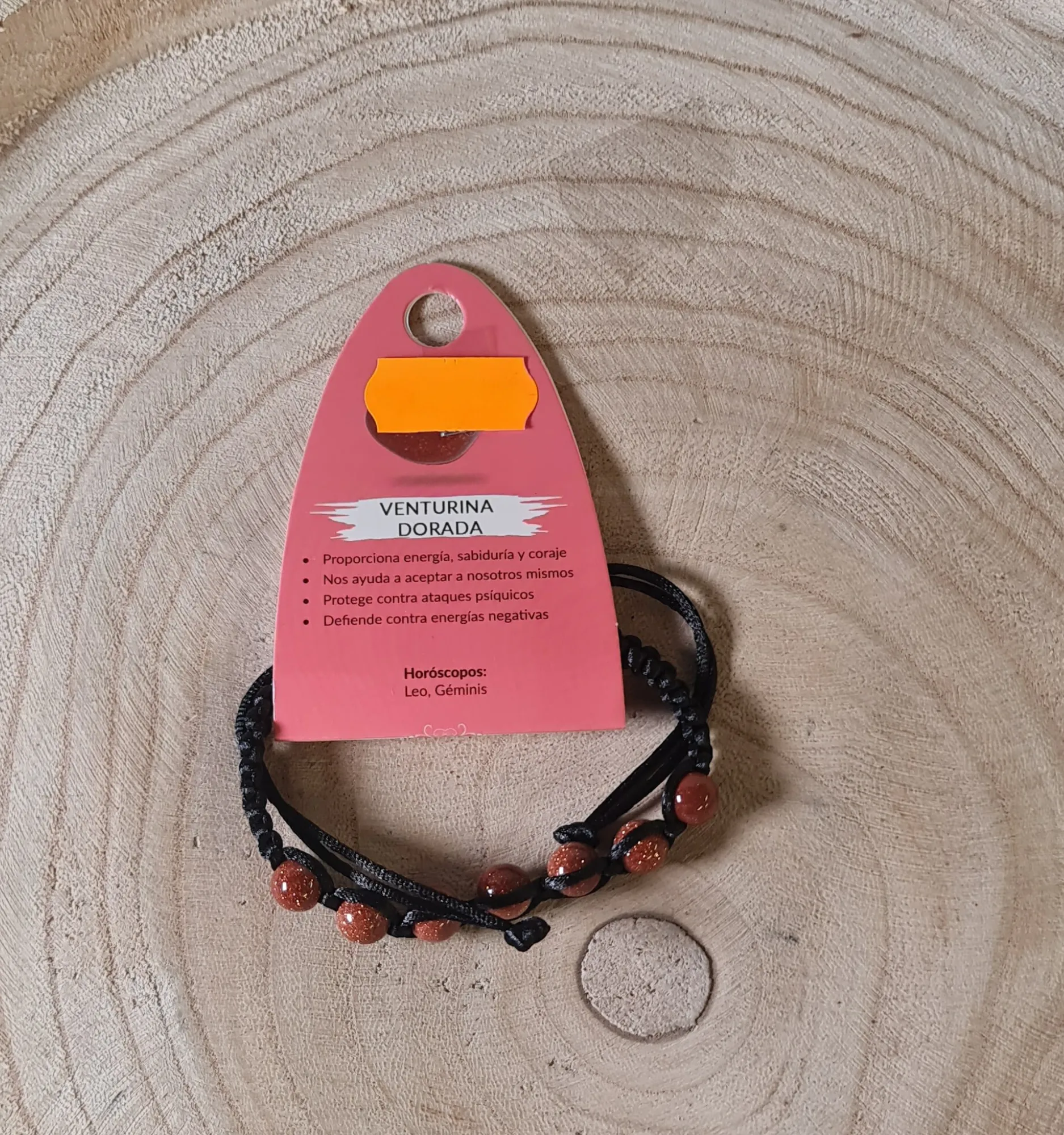 Pulsera venturina dorada 2
