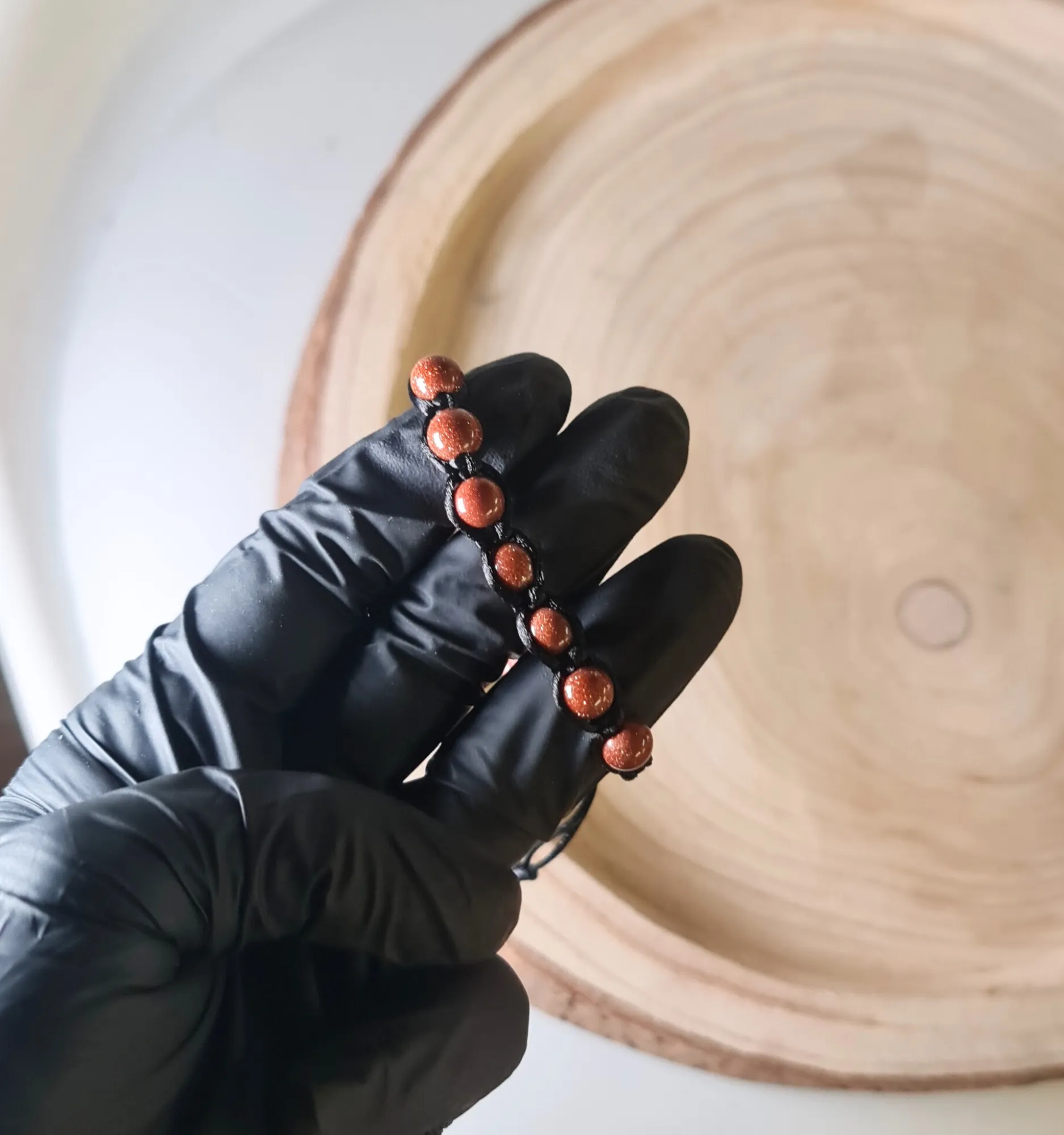 Pulsera venturina dorada 2