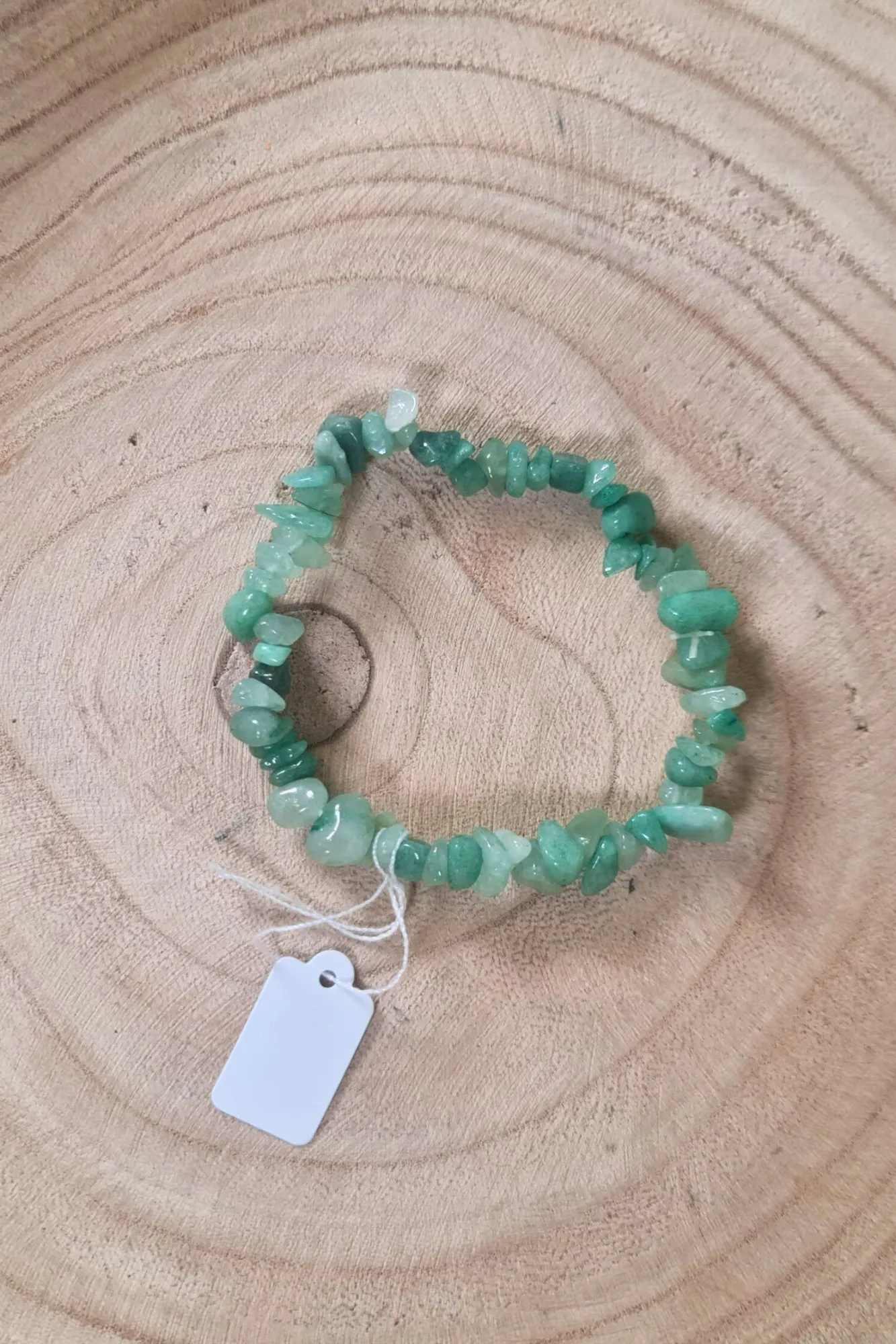Pulsera cuarzo verde chips