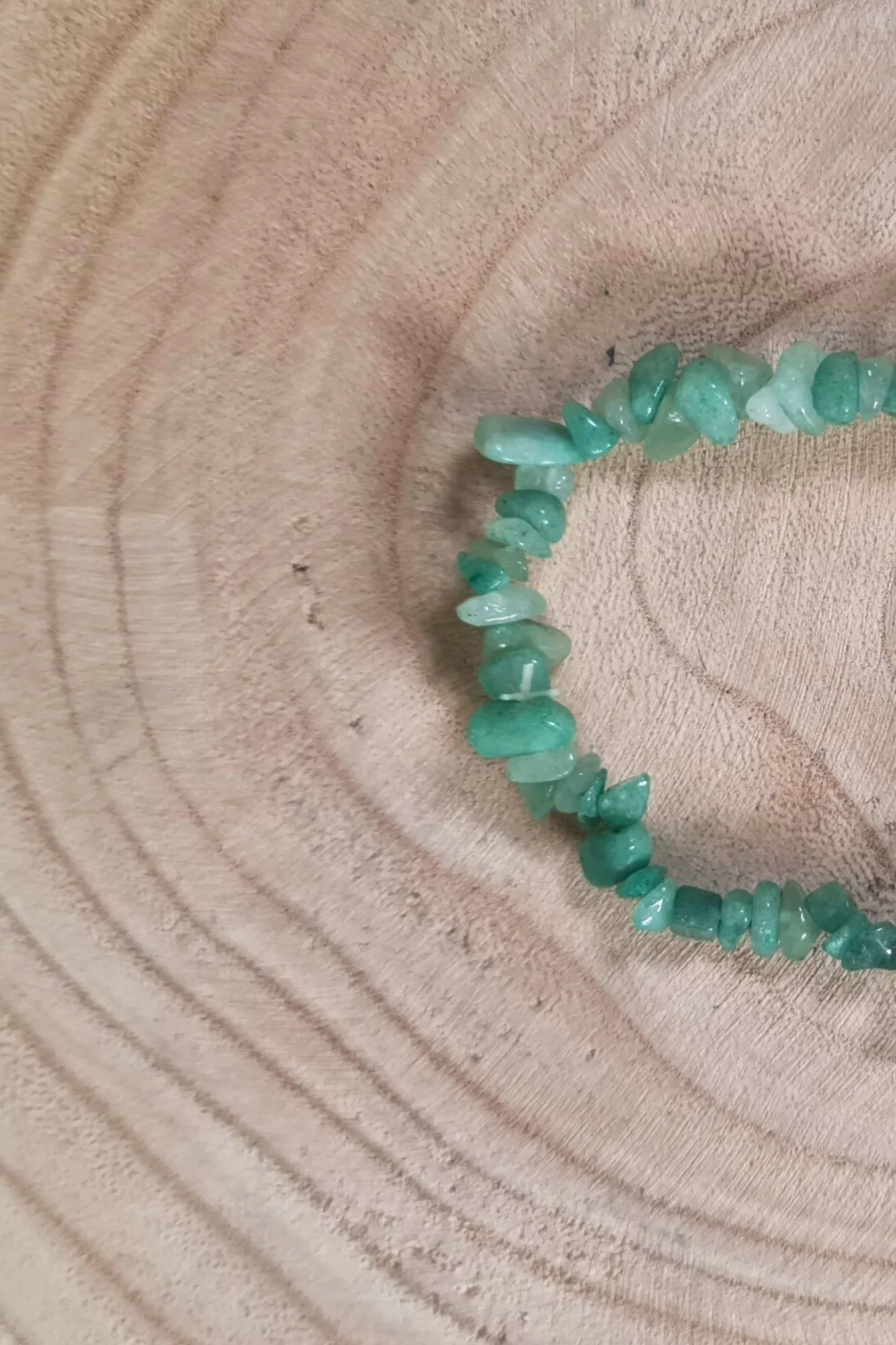 Pulsera cuarzo verde chips