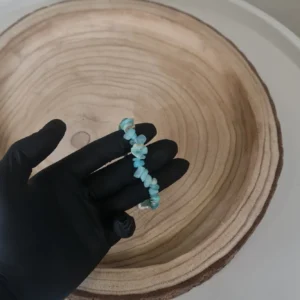 Pulsera de aguamarina chips