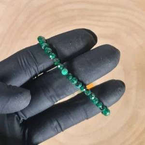 Pulsera Malaquita Facetada 4mm