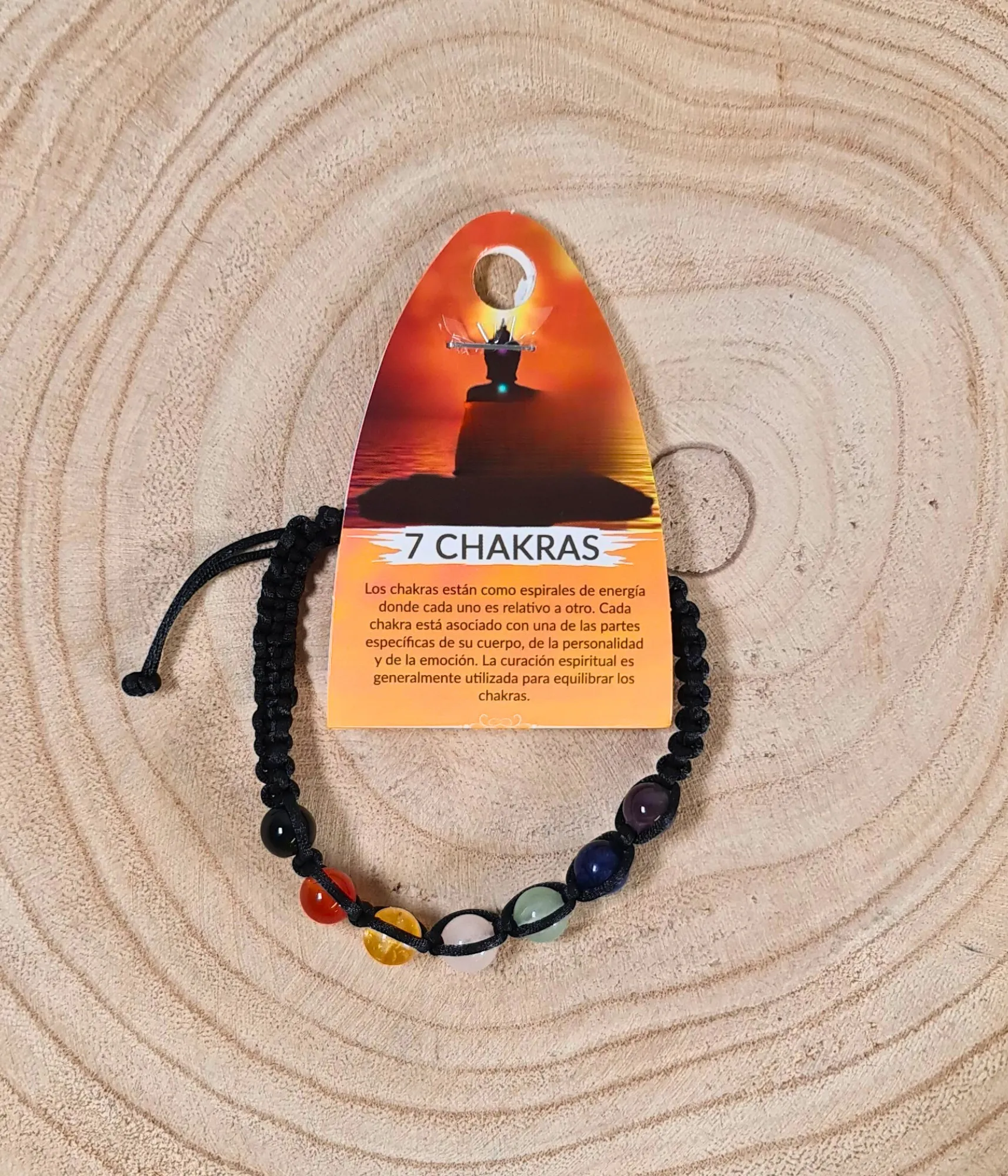 Pulsera 7 Chakras Macramé 8mm