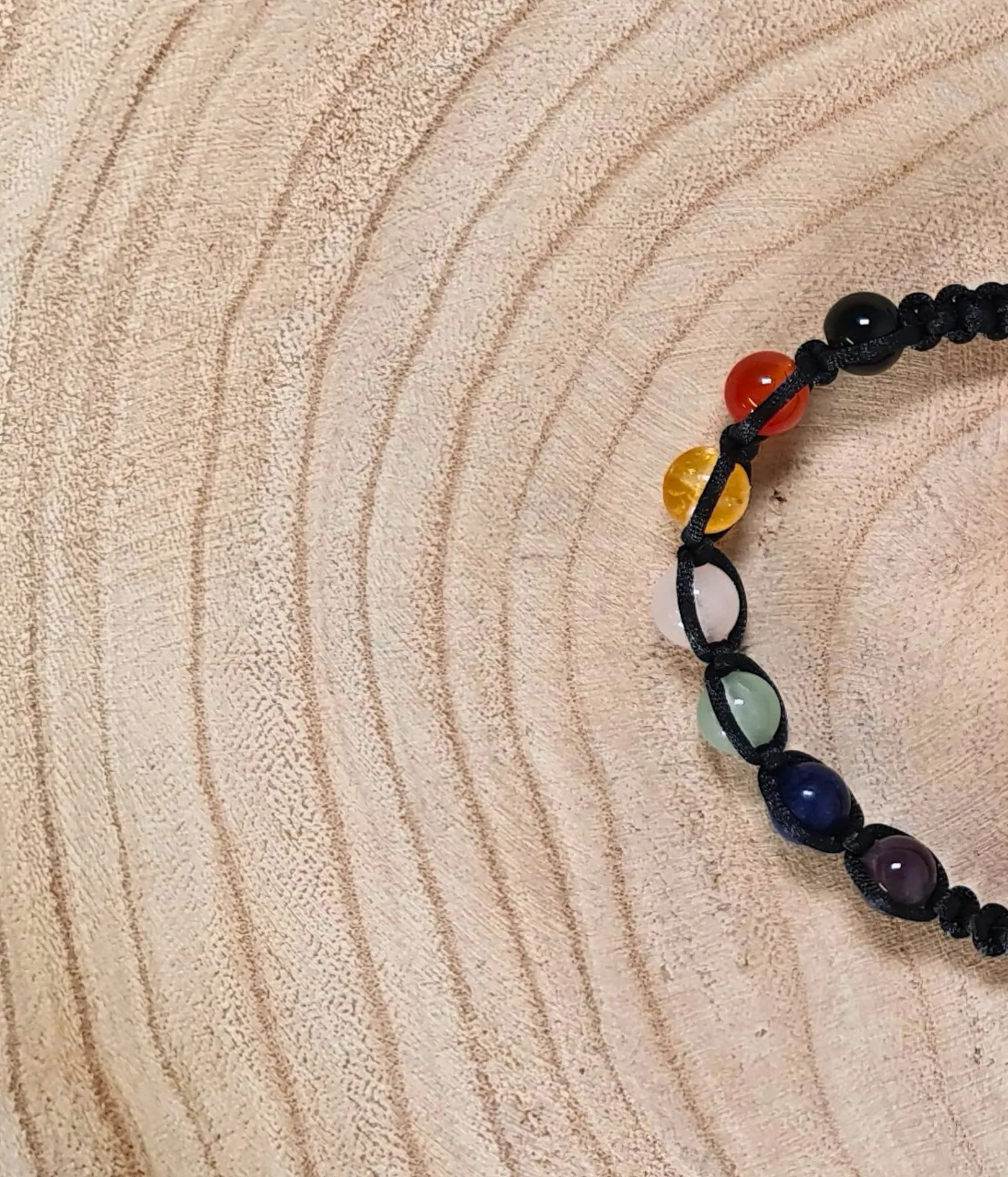 Pulsera 7 Chakras Macramé 8mm