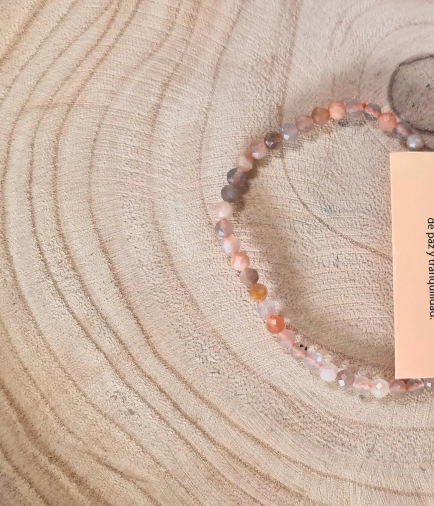 Pulsera Adularia Facetada 6mm