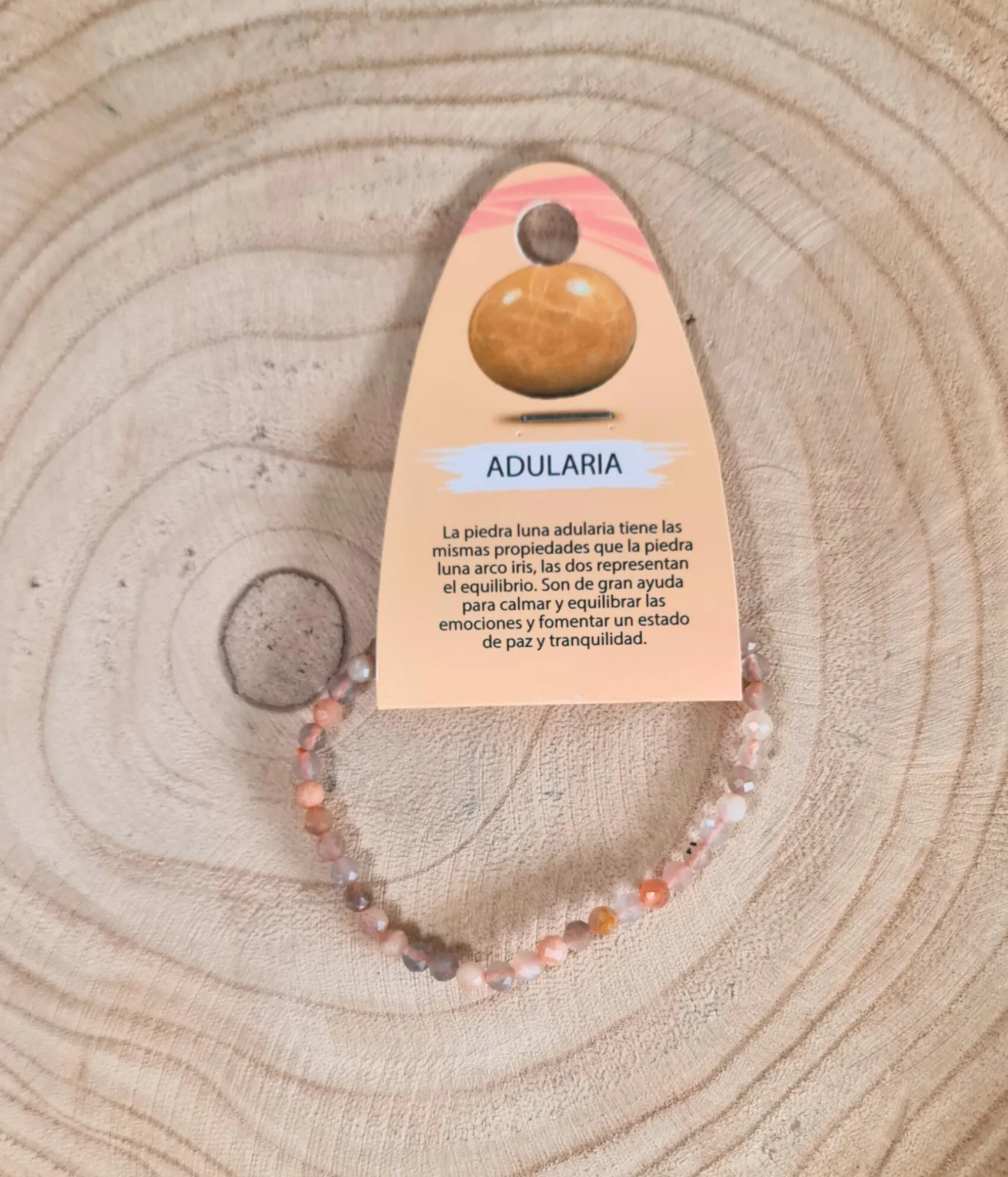 Pulsera Adularia Facetada 6mm