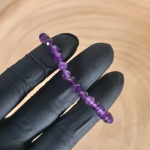 Pulsera Amatista Facetada 6mm