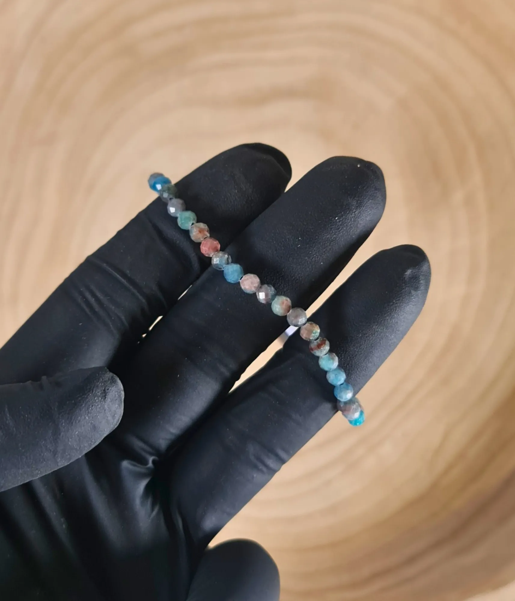 Pulsera Apatita Facetada 6mm