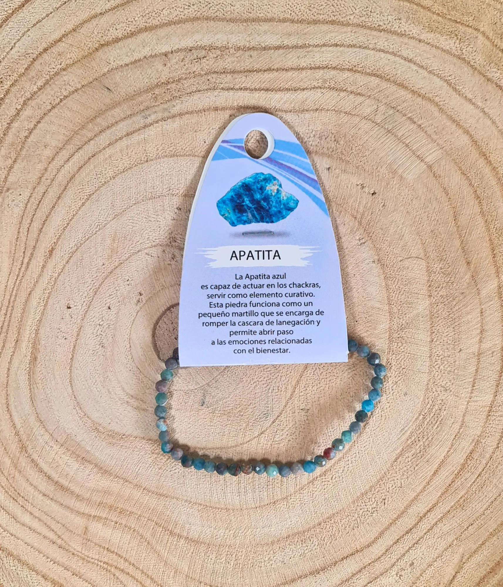 Pulsera Apatita Facetada 6mm