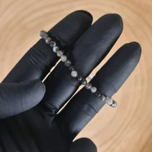 Pulsera Cuarzo Turmalinado Facetada 4mm