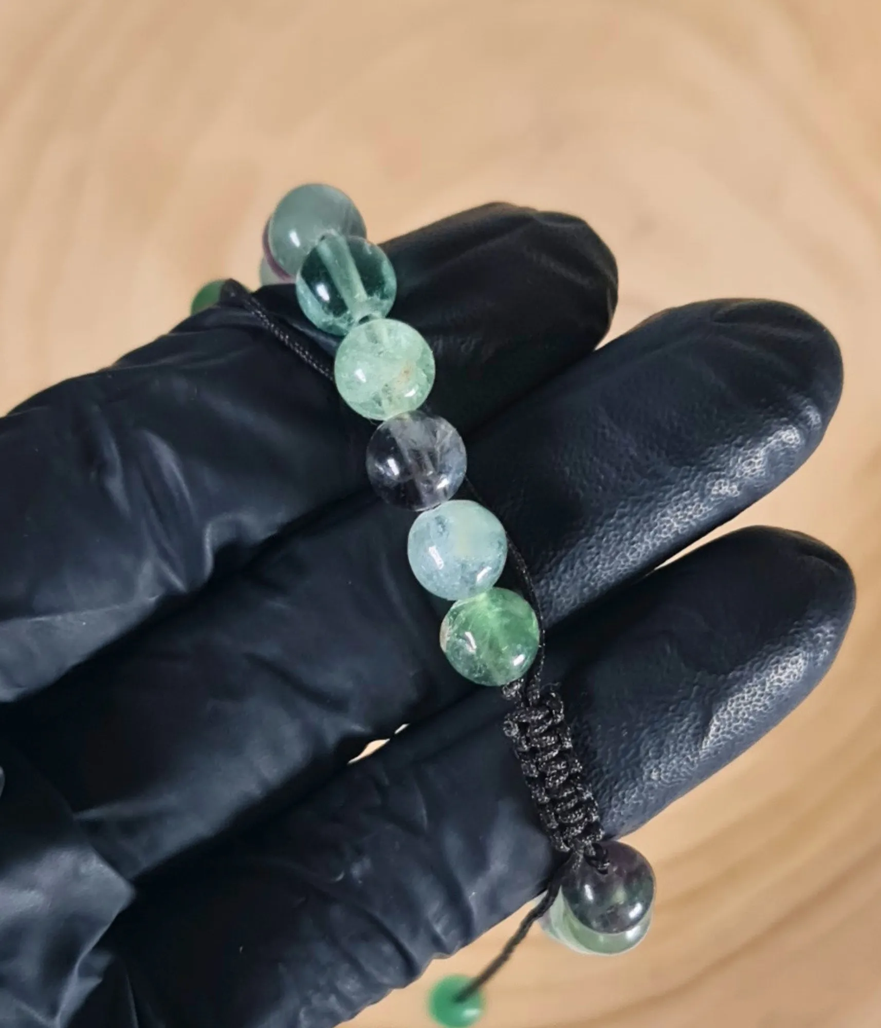 Pulsera Fluorita Cuerdas 8mm