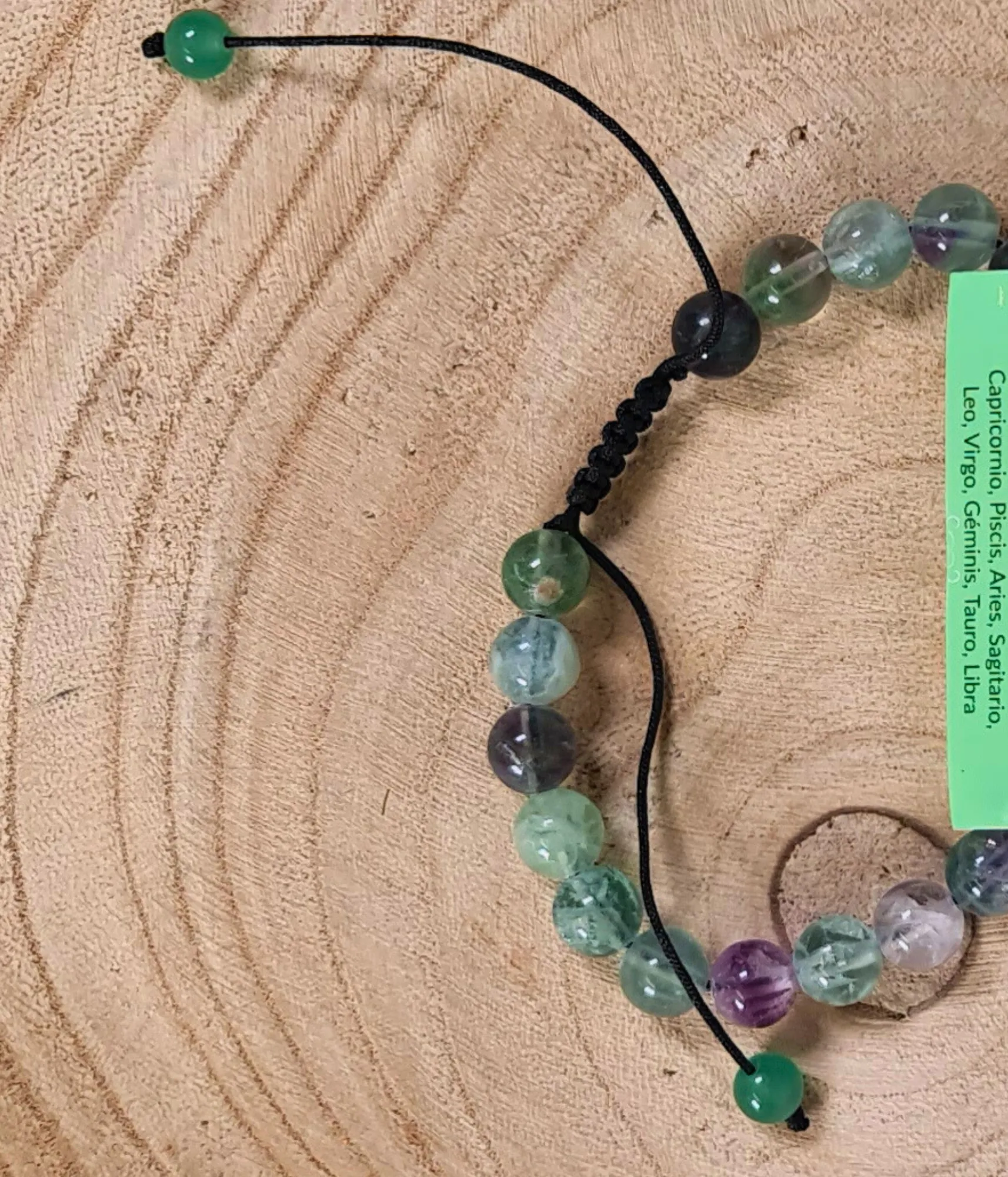 Pulsera Fluorita Cuerdas 8mm