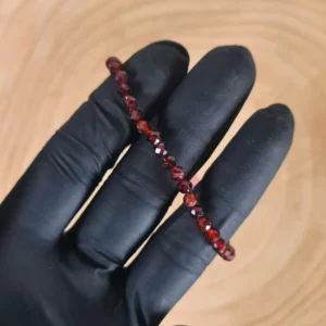 Pulsera Granate Facetada 4mm