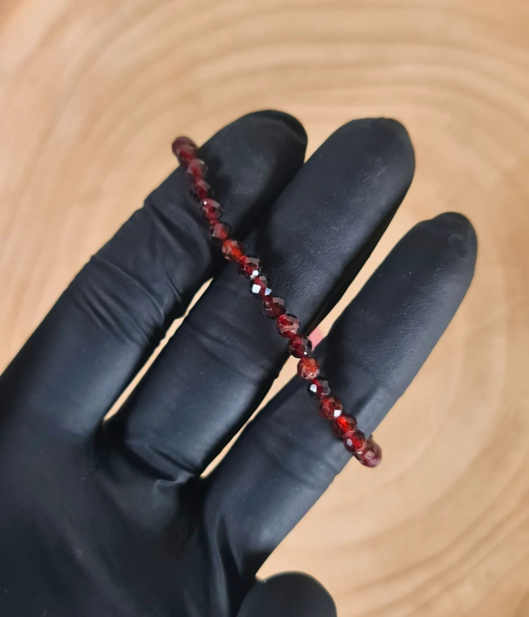 Pulsera Granate Facetada 4mm