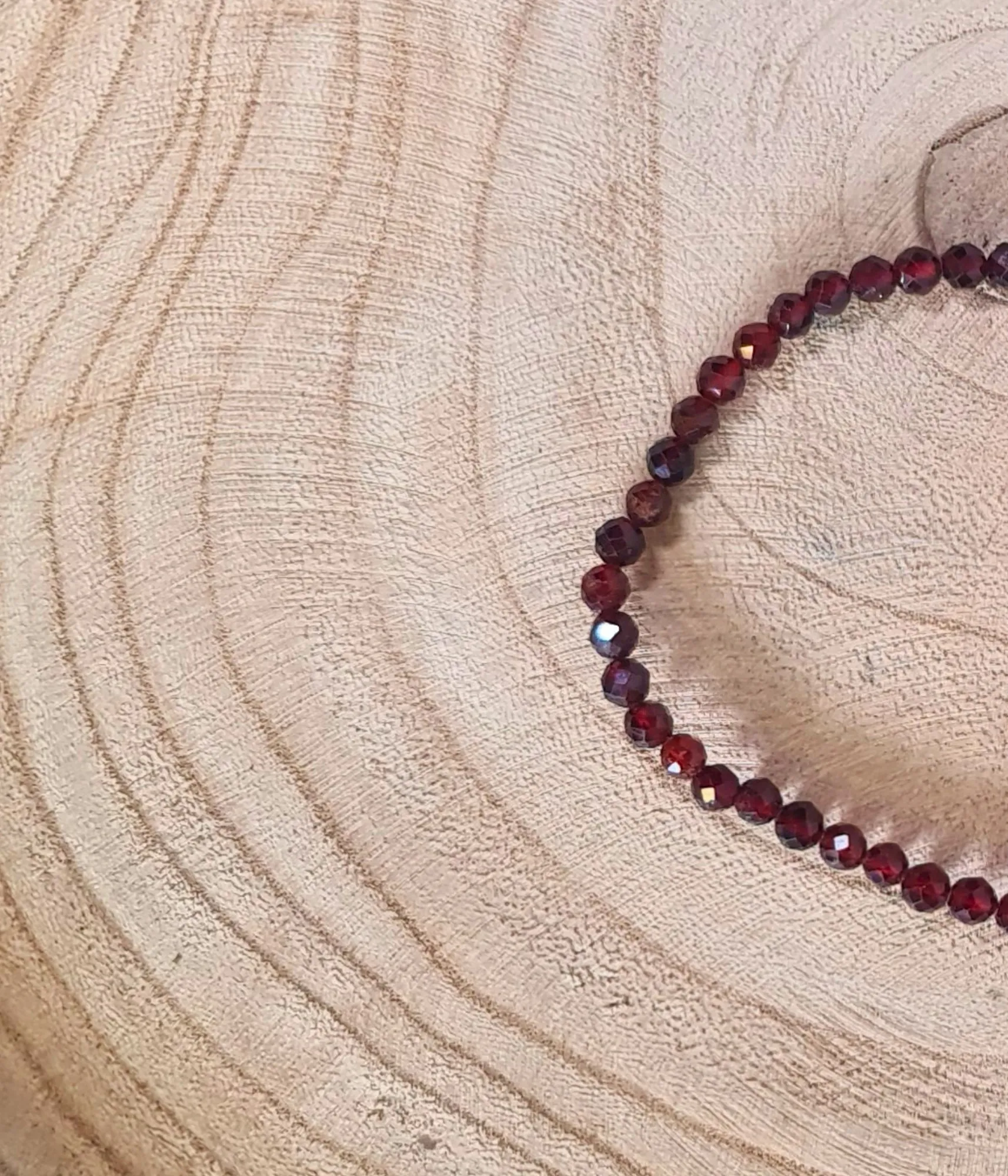 Pulsera Granate Facetada 4mm