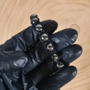 Pulsera Hematita Macramé 8mm