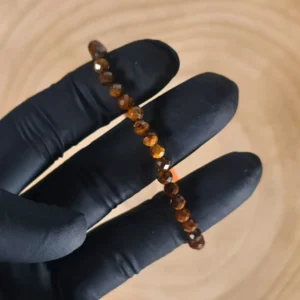 Pulsera Ojo de Tigre Facetada 4mm