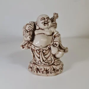 Figura Buda Sonriente Blanco 17cm