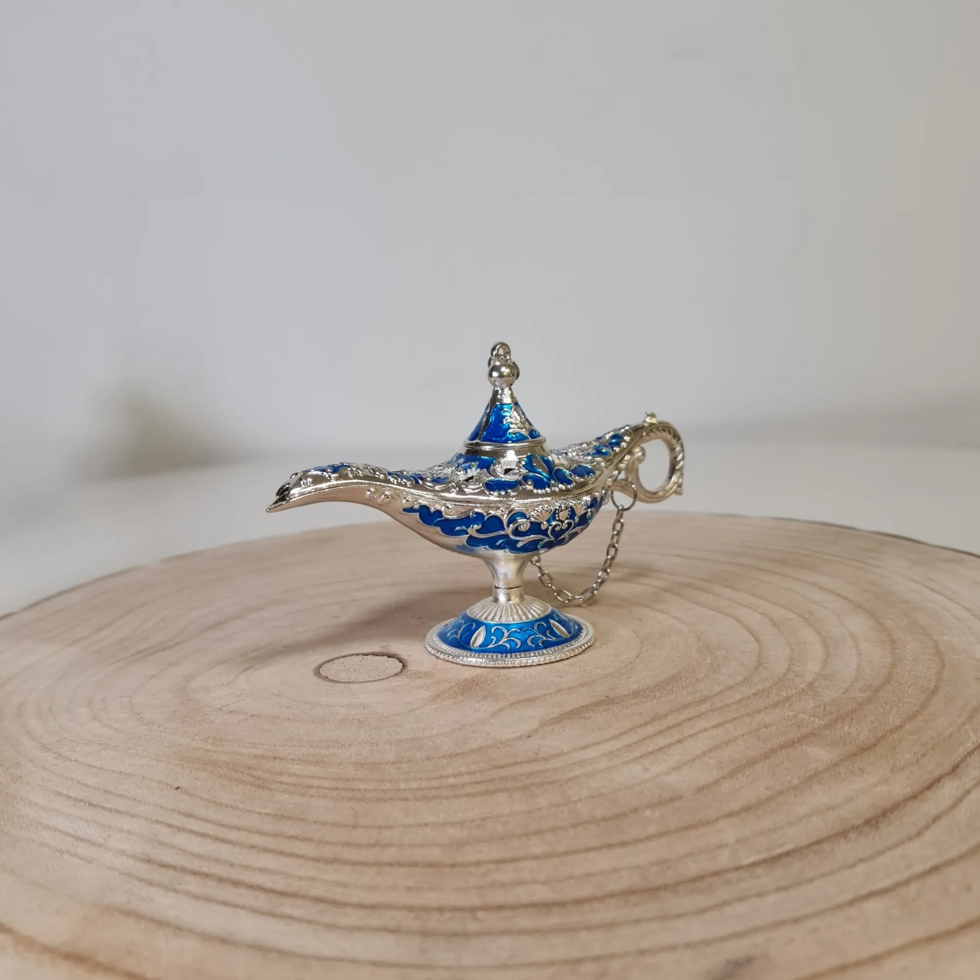 Lámpara Mágica 7cm Azul y Plata