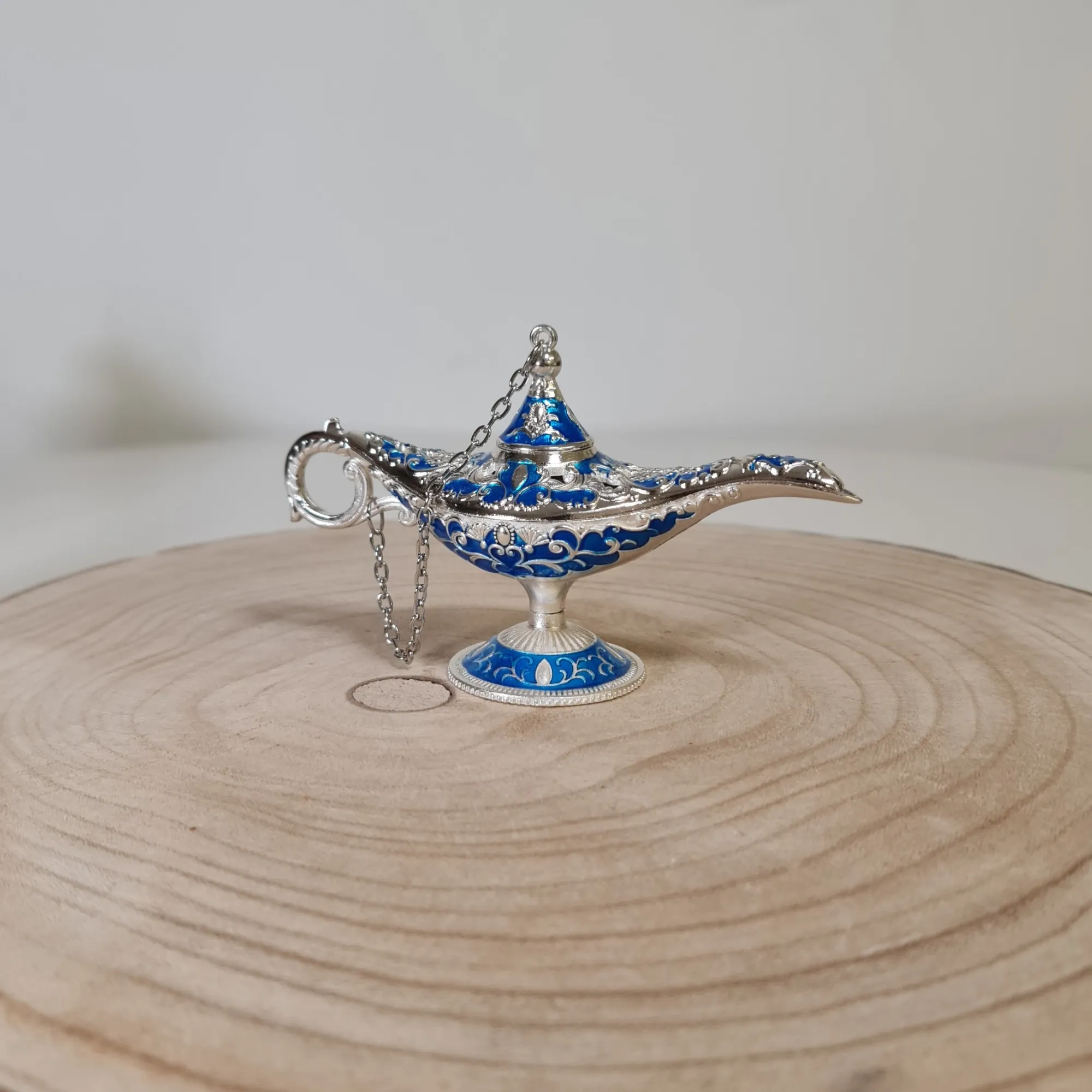 Lámpara Mágica 7cm Azul y Plata