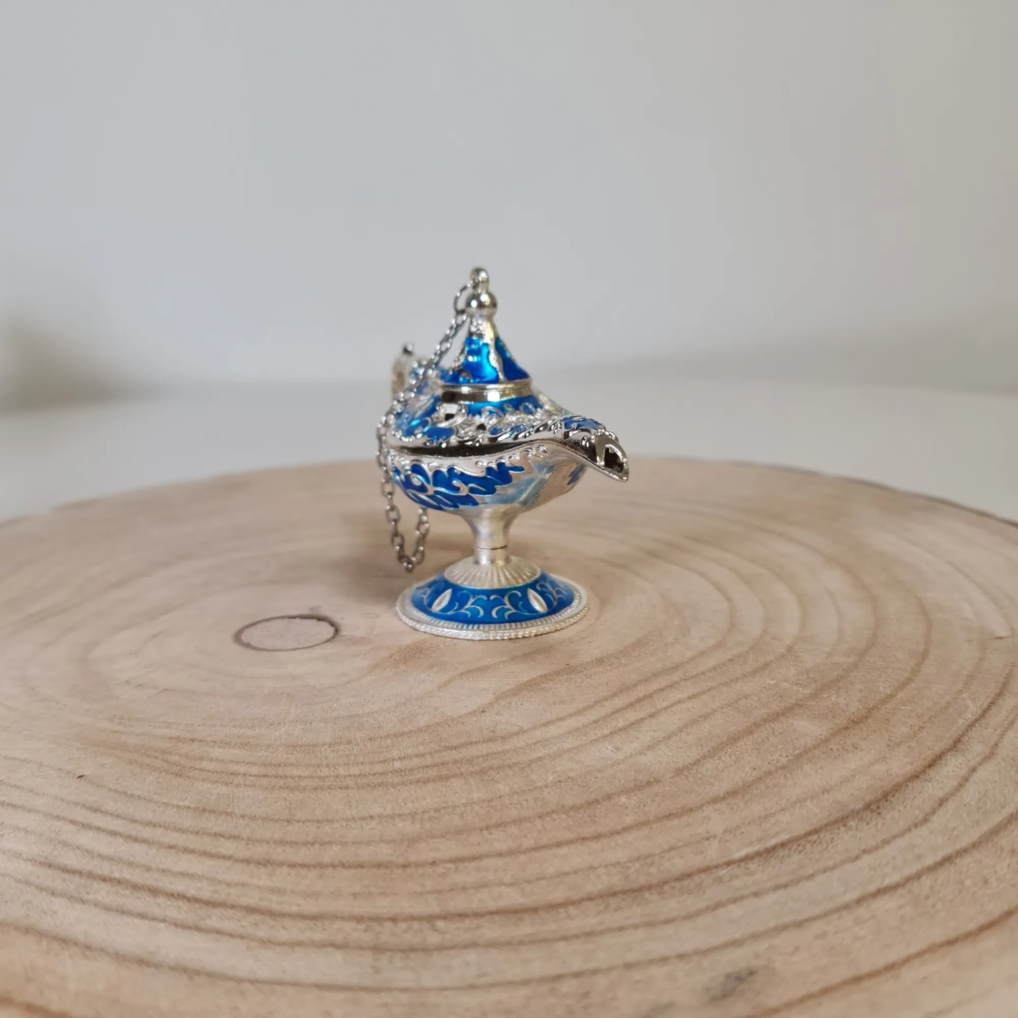 Lámpara Mágica 7cm Azul y Plata