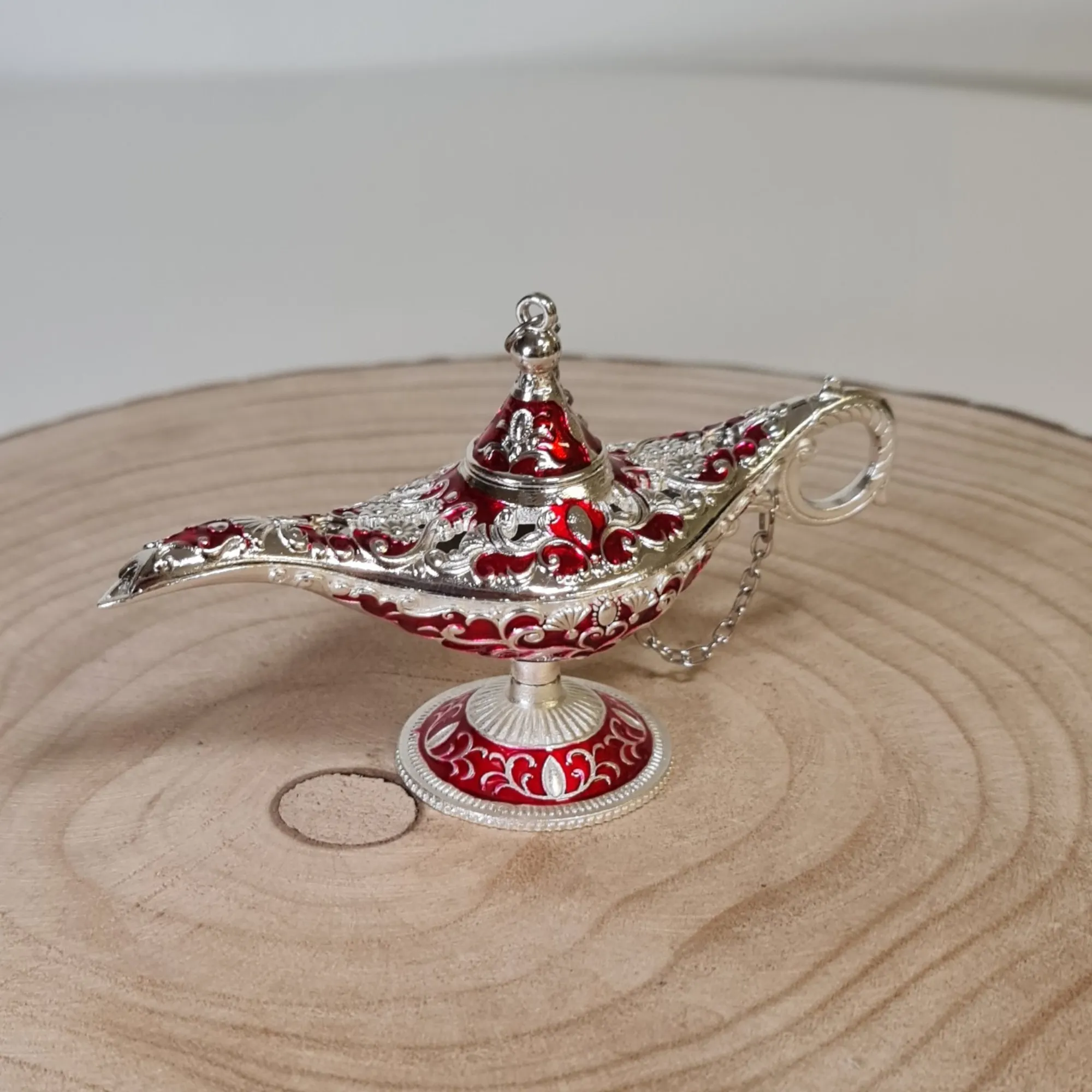 Lámpara Mágica 7cm Roja y Plata