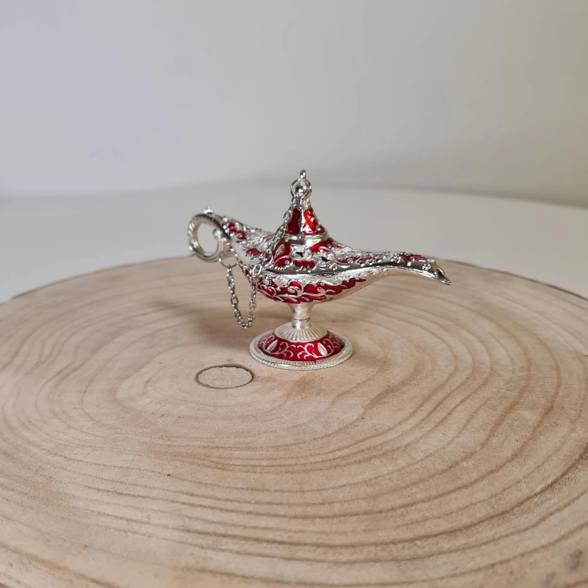 Lámpara Mágica 7cm Roja y Plata