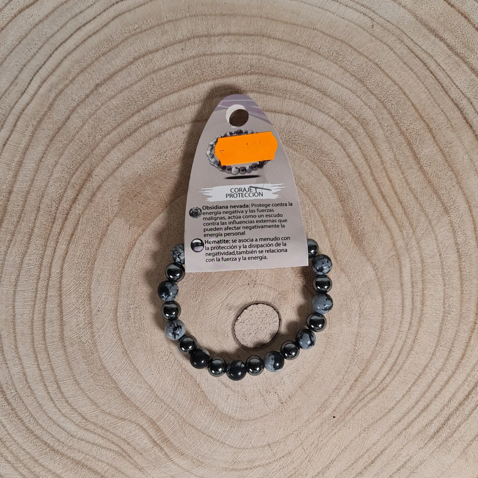 Pulsera Coraje y Protección 8mm