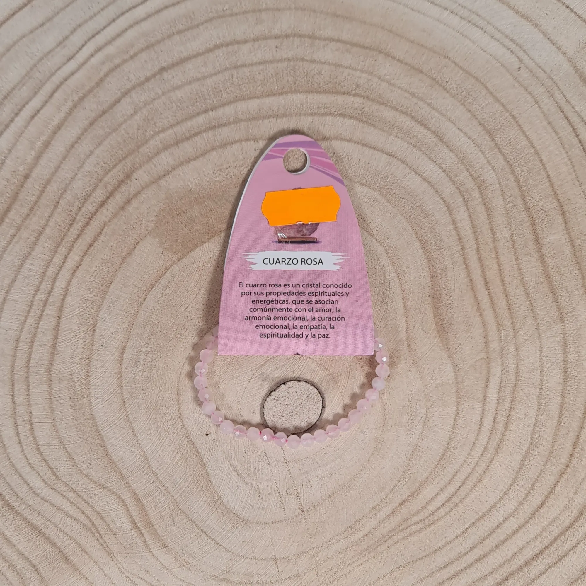 Pulsera Cuarzo Rosa Facetada Infantil 4mm