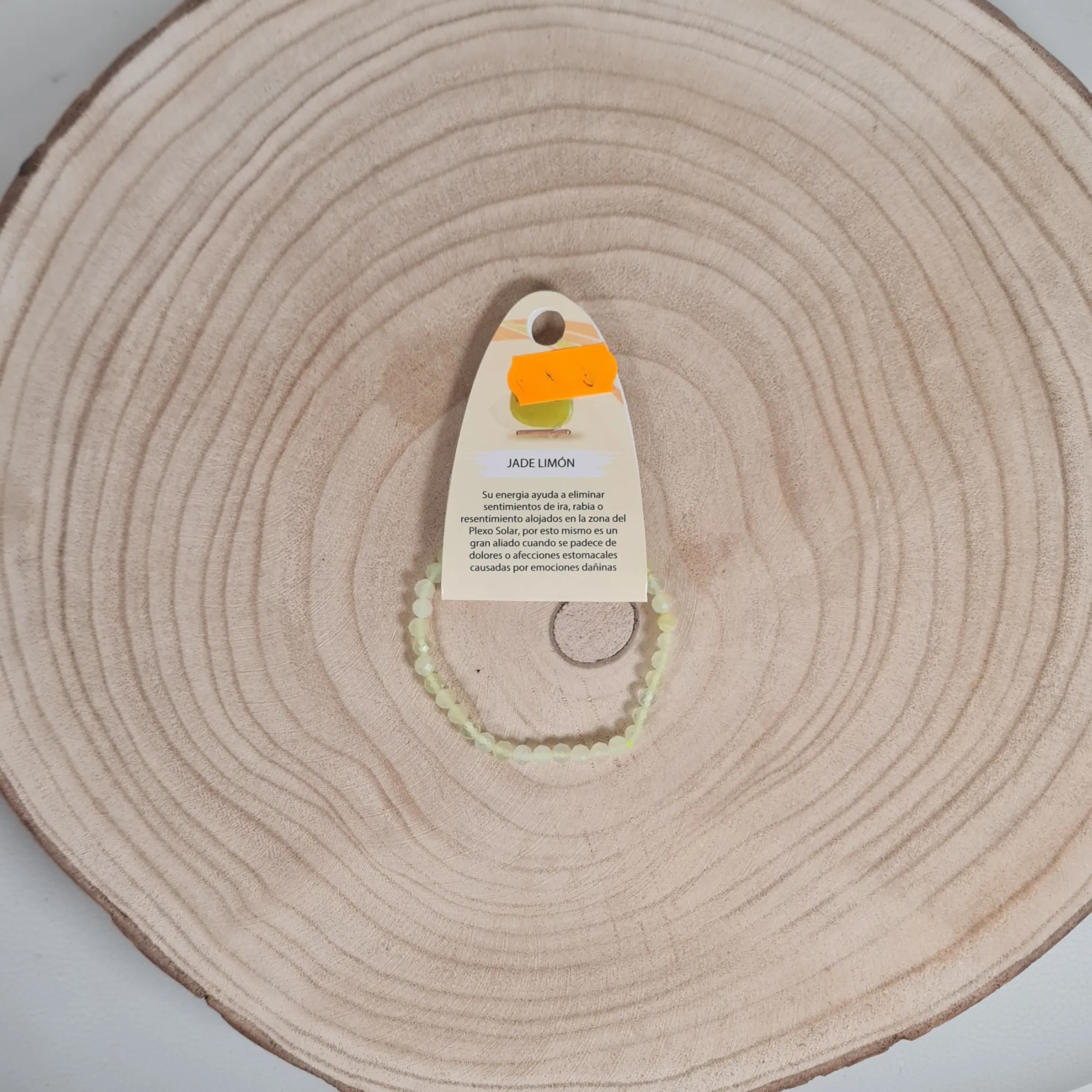 Pulsera Jade Limón Facetada 5mm