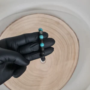 Pulsera Lava 8mm con Turquesa y Hematita